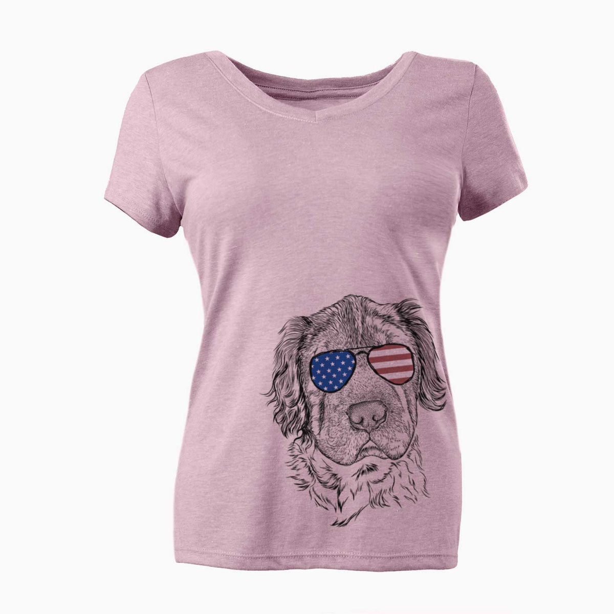 USA Rex the Mini Hippo - Women's Perfect V-neck Shirt