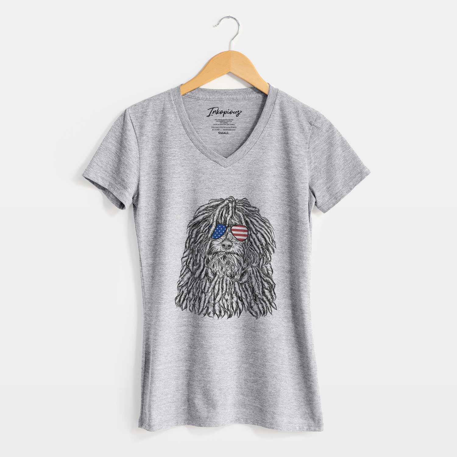 USA Rezi the Puli - Women's Perfect V-neck Shirt