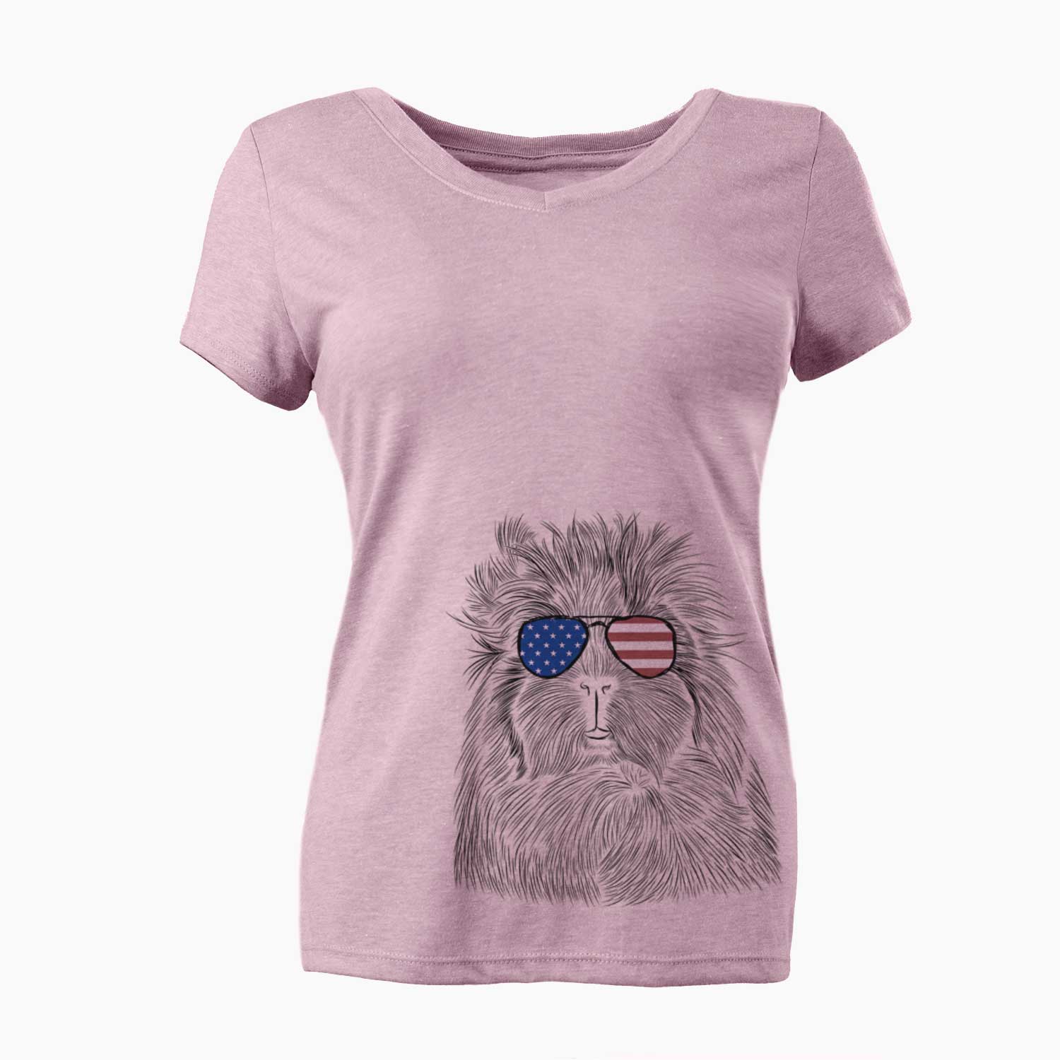 USA Rhino the Guinea Pig - Women's Perfect V-neck Shirt