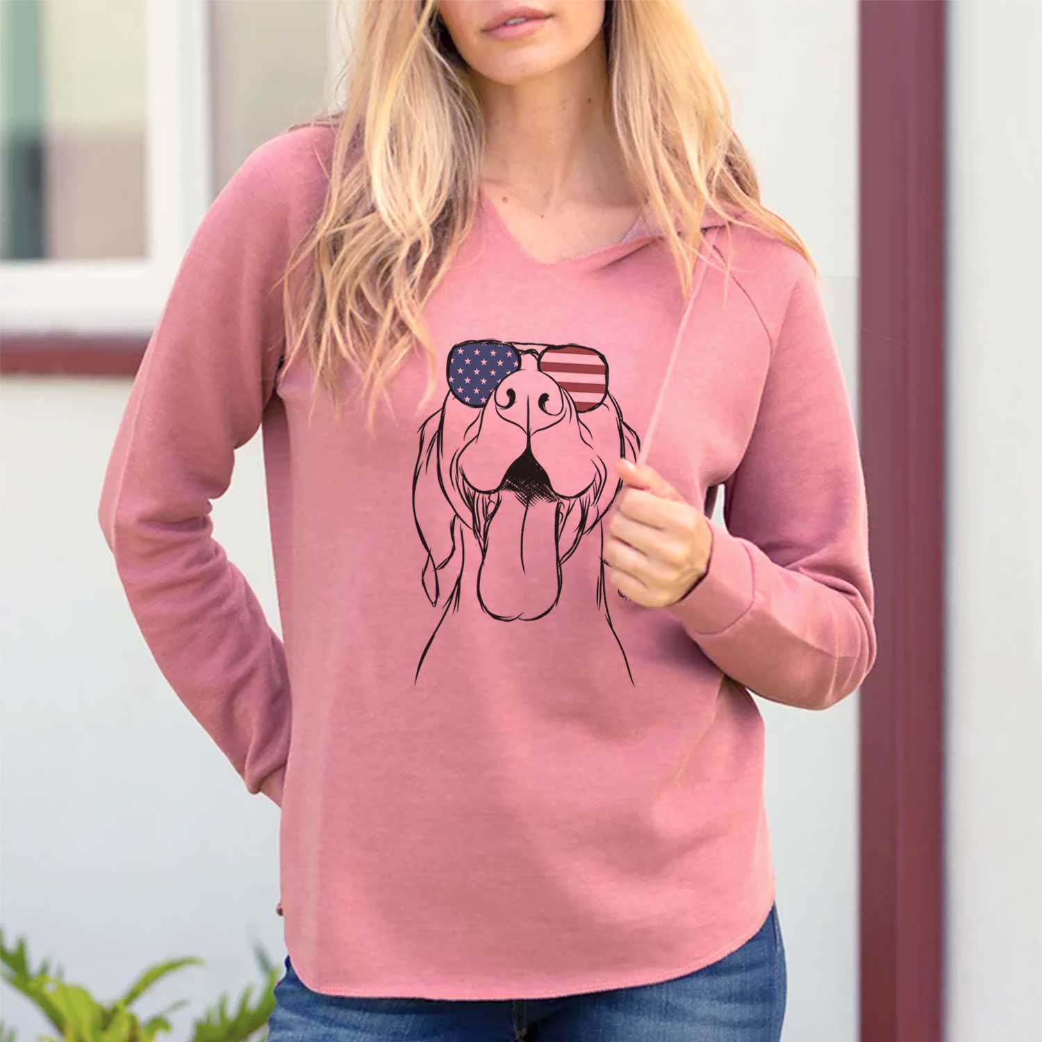 USA Rhys the Vizsla - Cali Wave Hooded Sweatshirt