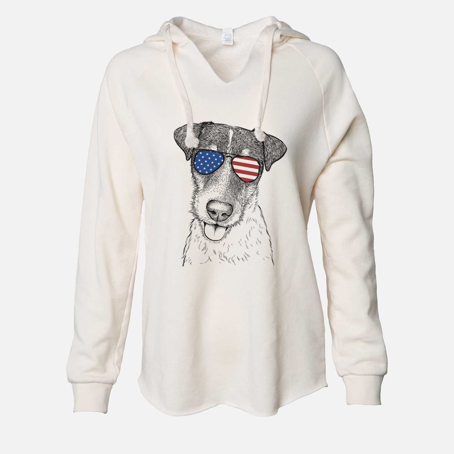 USA Rider the Parson Russell Terrier - Cali Wave Hooded Sweatshirt