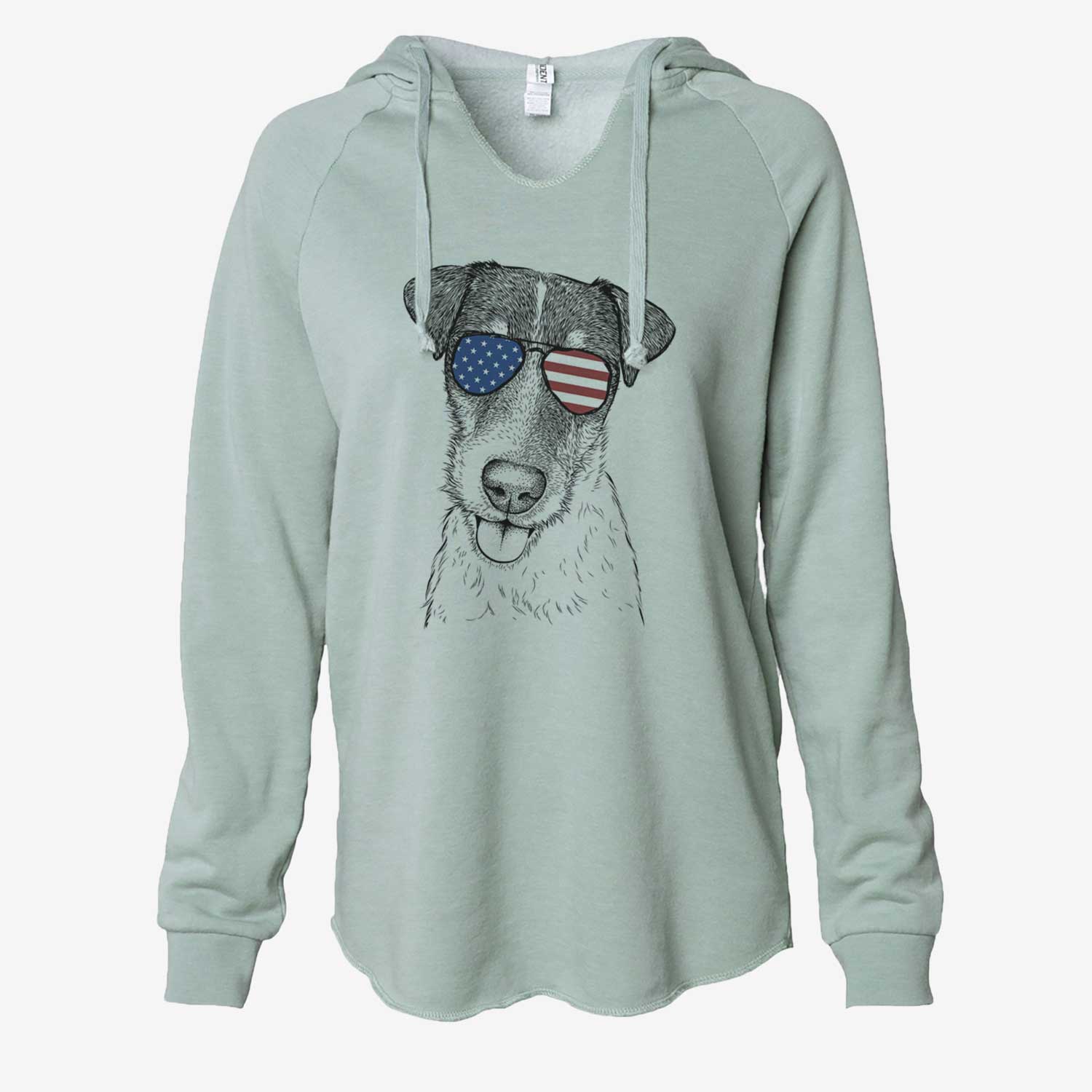 USA Rider the Parson Russell Terrier - Cali Wave Hooded Sweatshirt