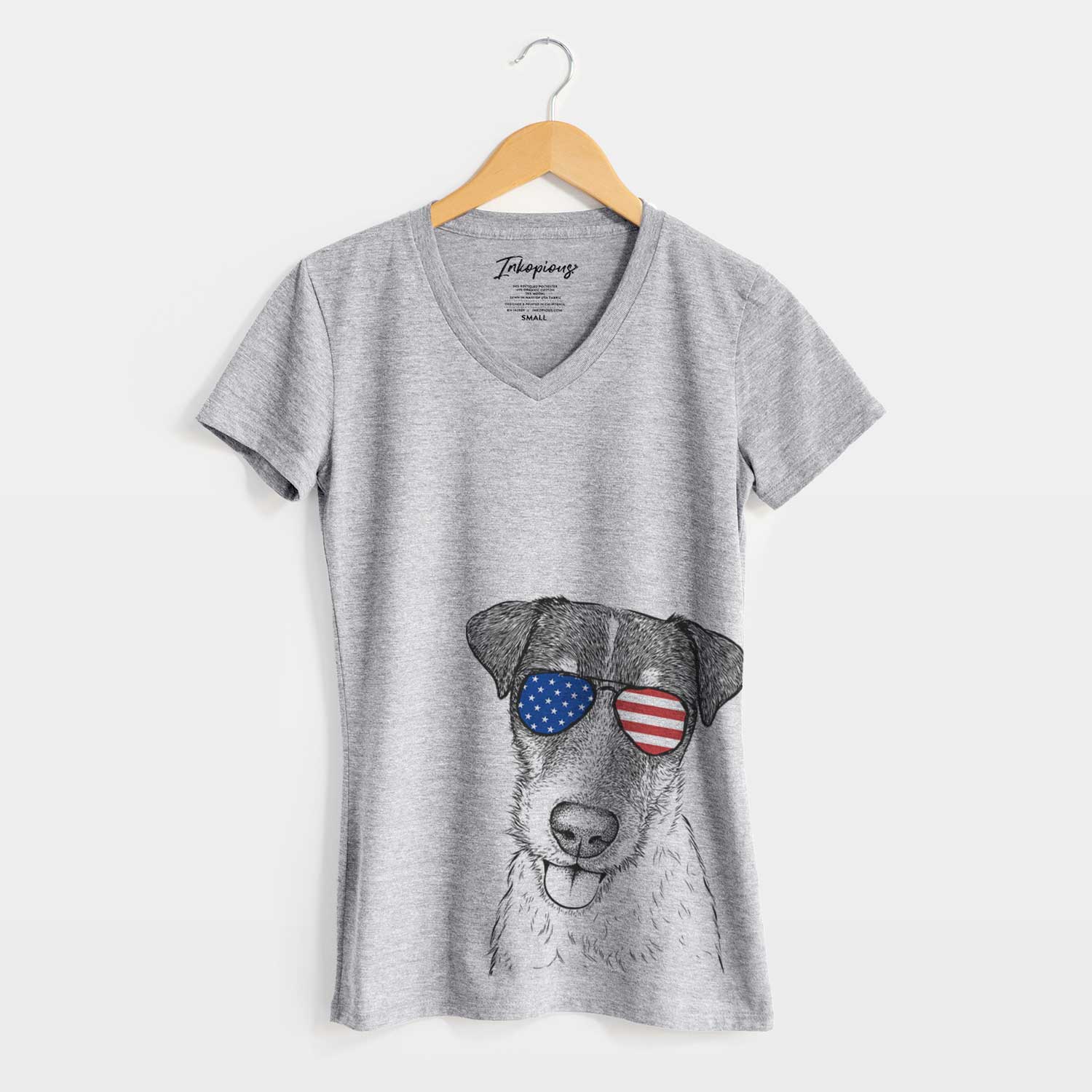 USA Rider the Parson Russell Terrier - Women's Perfect V-neck Shirt