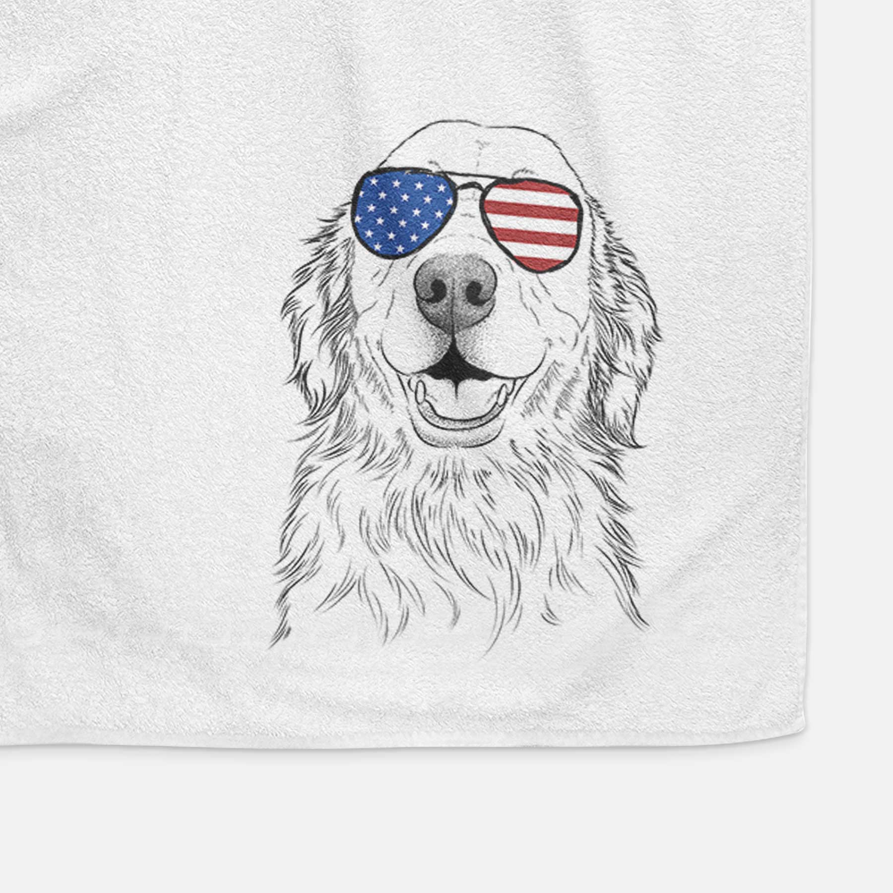 Ridge the Golden Retriever Decorative Hand Towel