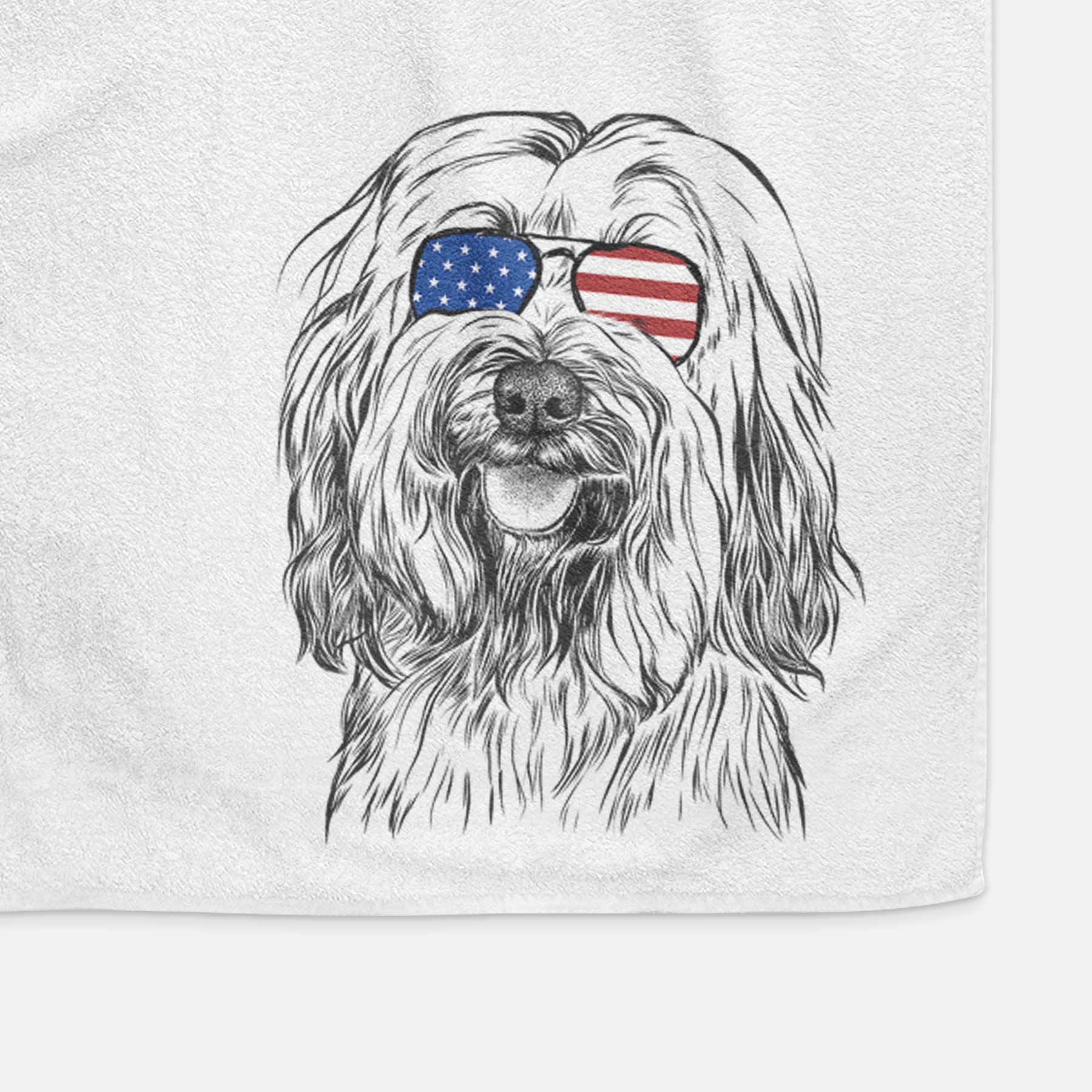 Rime the Tibetan Terrier Decorative Hand Towel