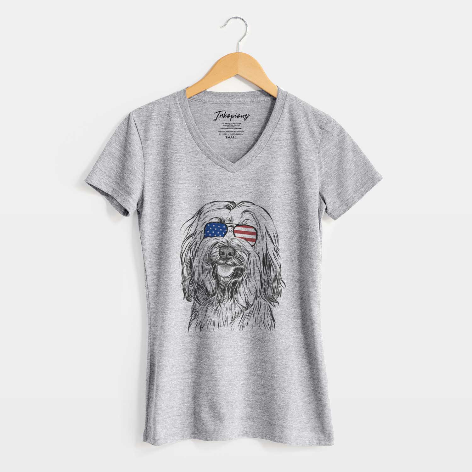 USA Rime the Tibetan Terrier - Women's Perfect V-neck Shirt