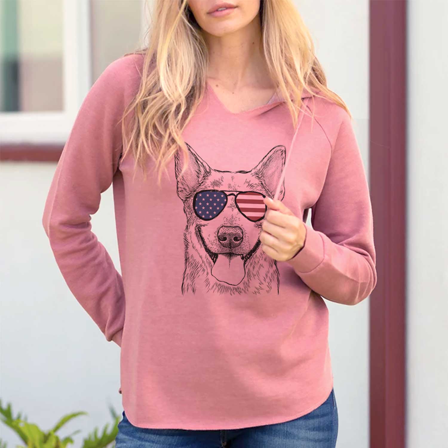 USA Rio the Australian Cattle Dog - Cali Wave Hooded Sweatshirt