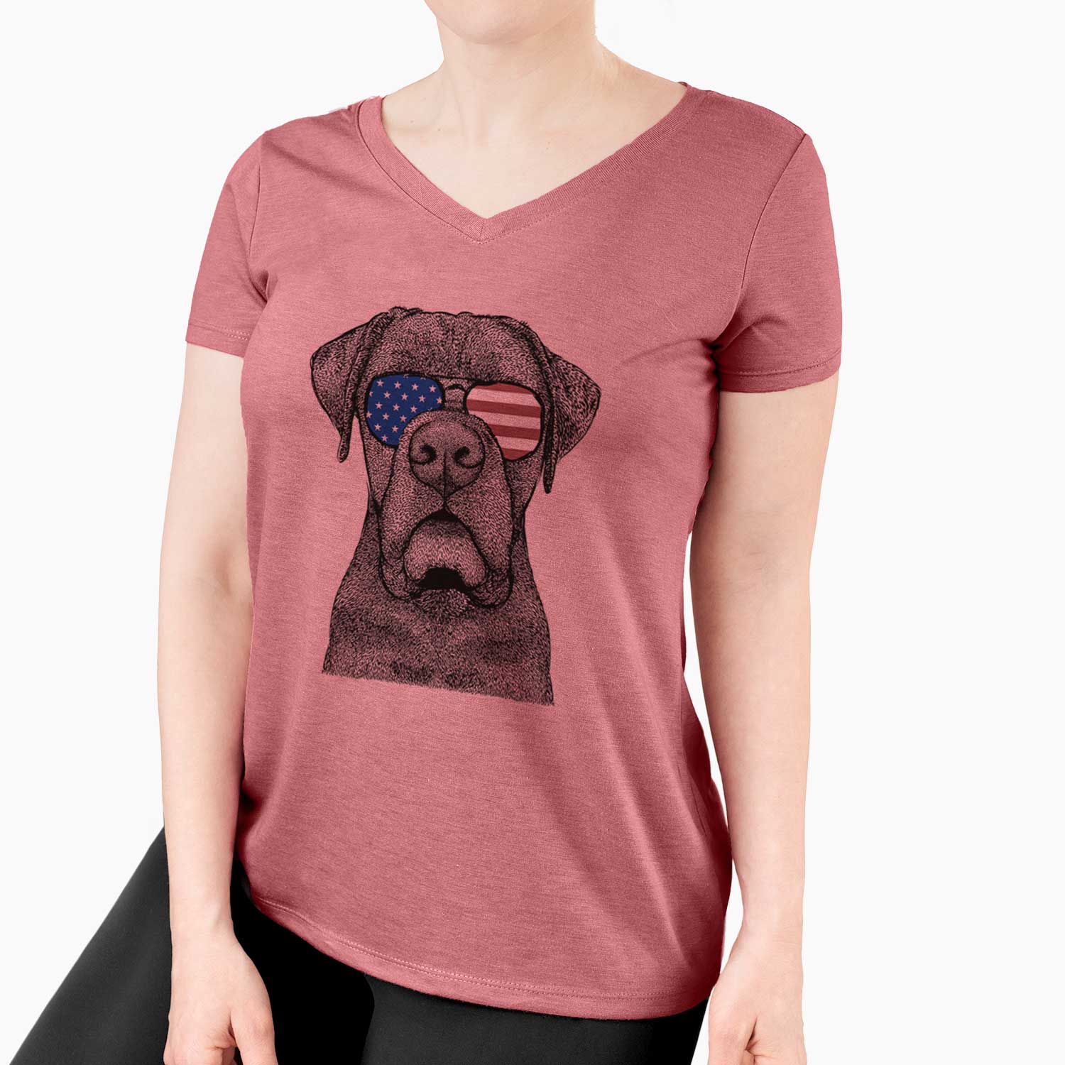 USA Rocco the Cane Corso - Women's Perfect V-neck Shirt