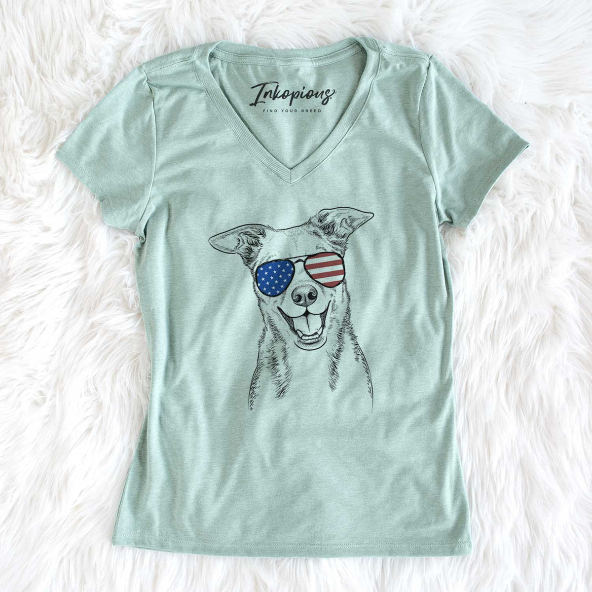 USA Rocco the Mixed Breed - Women's Perfect V-neck Shirt
