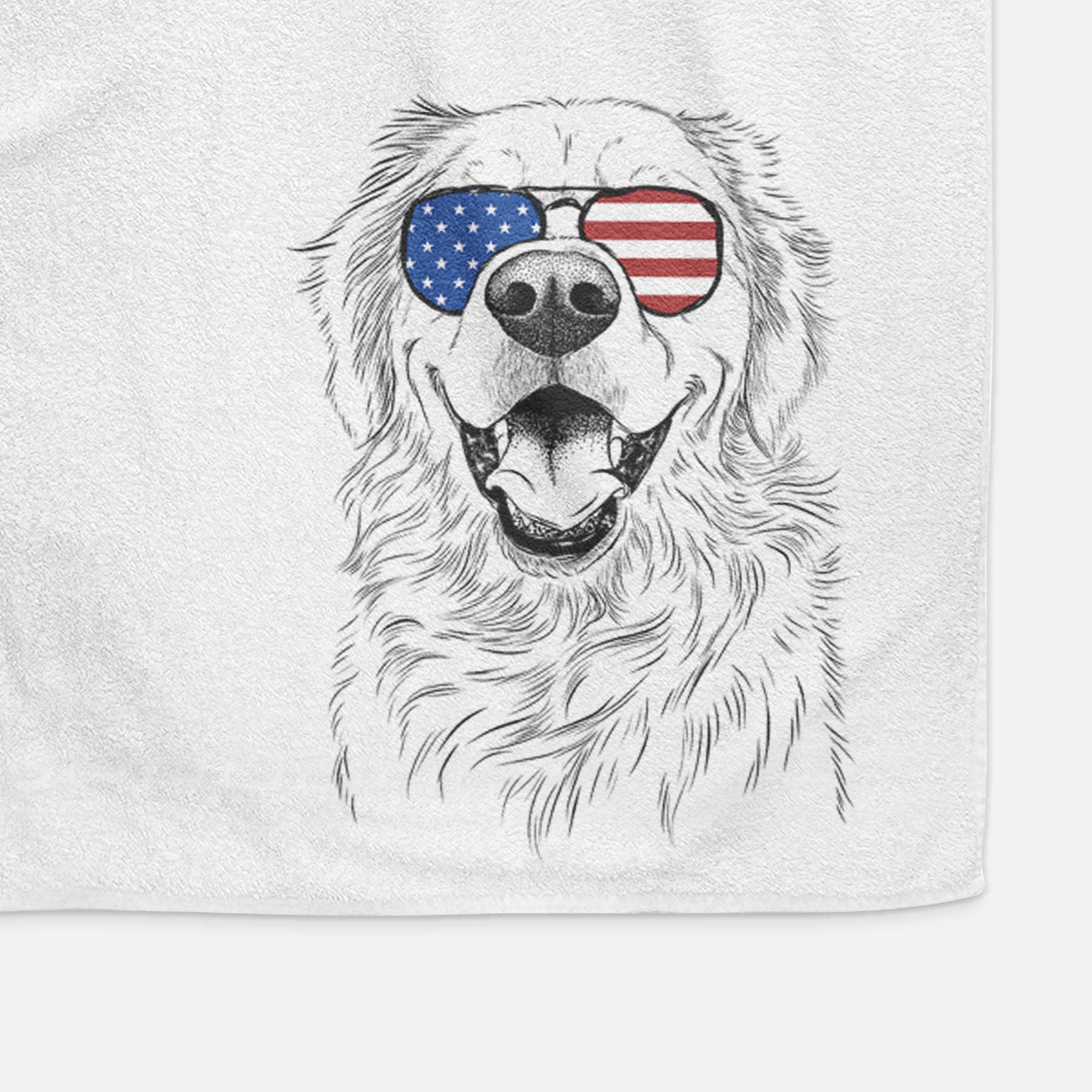 Roger the Golden Retriever Decorative Hand Towel