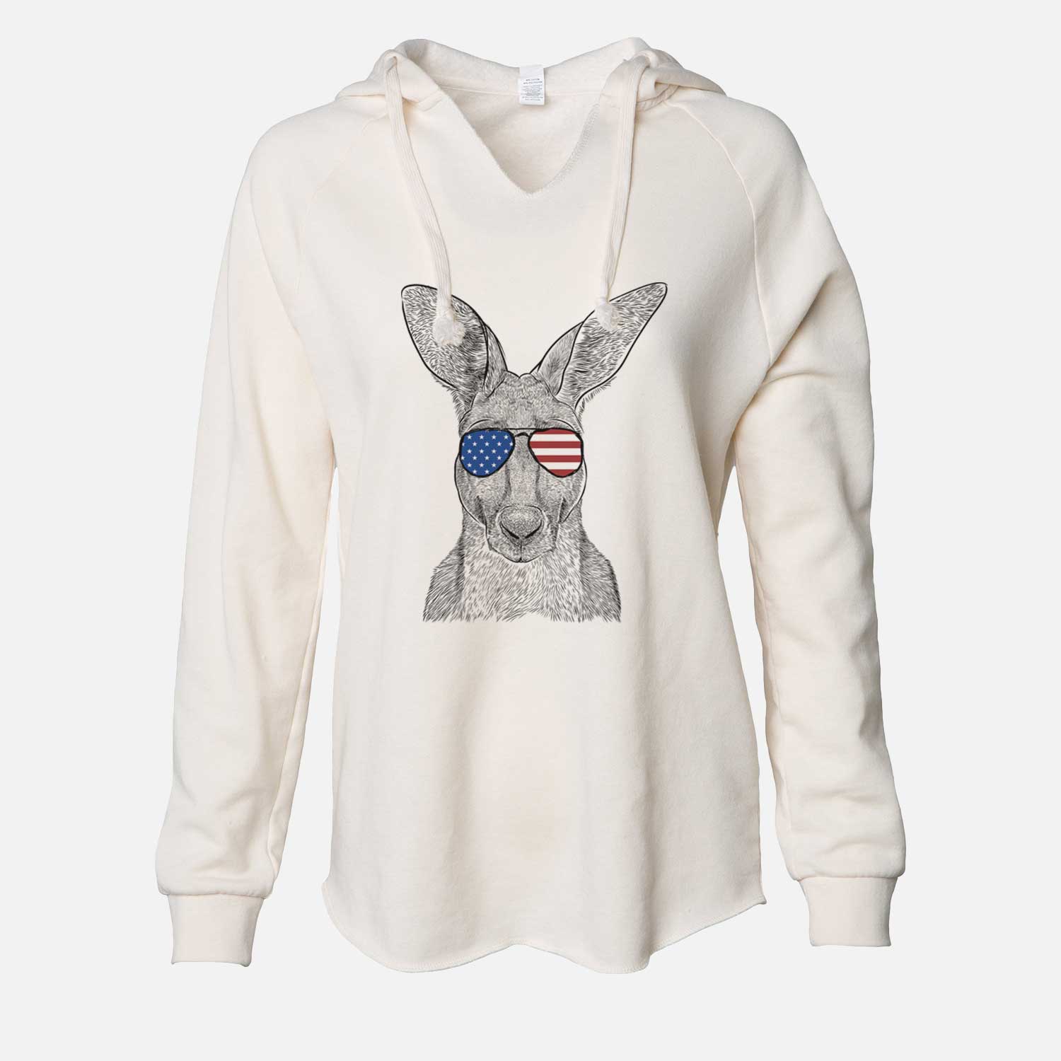 USA Roger the Red Kangaroo - Cali Wave Hooded Sweatshirt