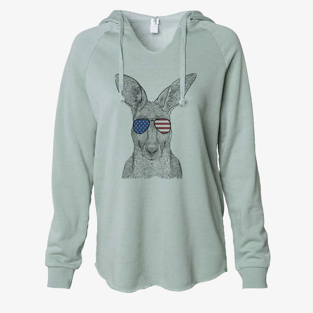 USA Roger the Red Kangaroo - Cali Wave Hooded Sweatshirt