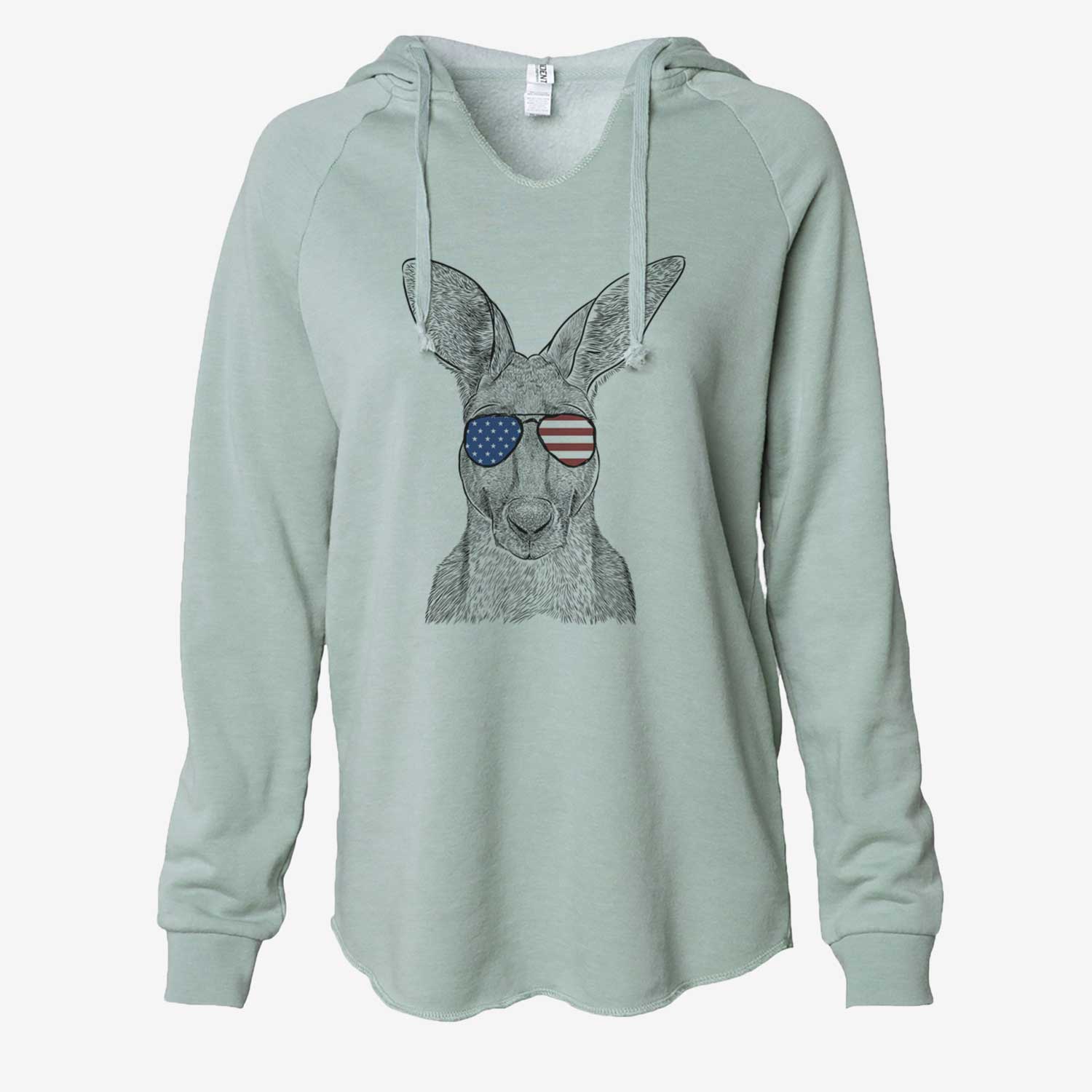USA Roger the Red Kangaroo - Cali Wave Hooded Sweatshirt