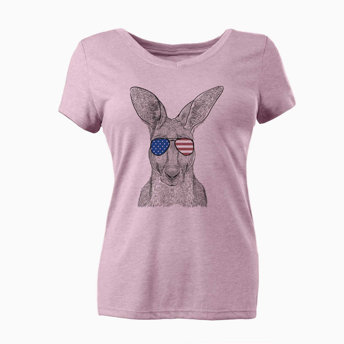 USA Roger the Red Kangaroo - Women's Perfect V-neck Shirt