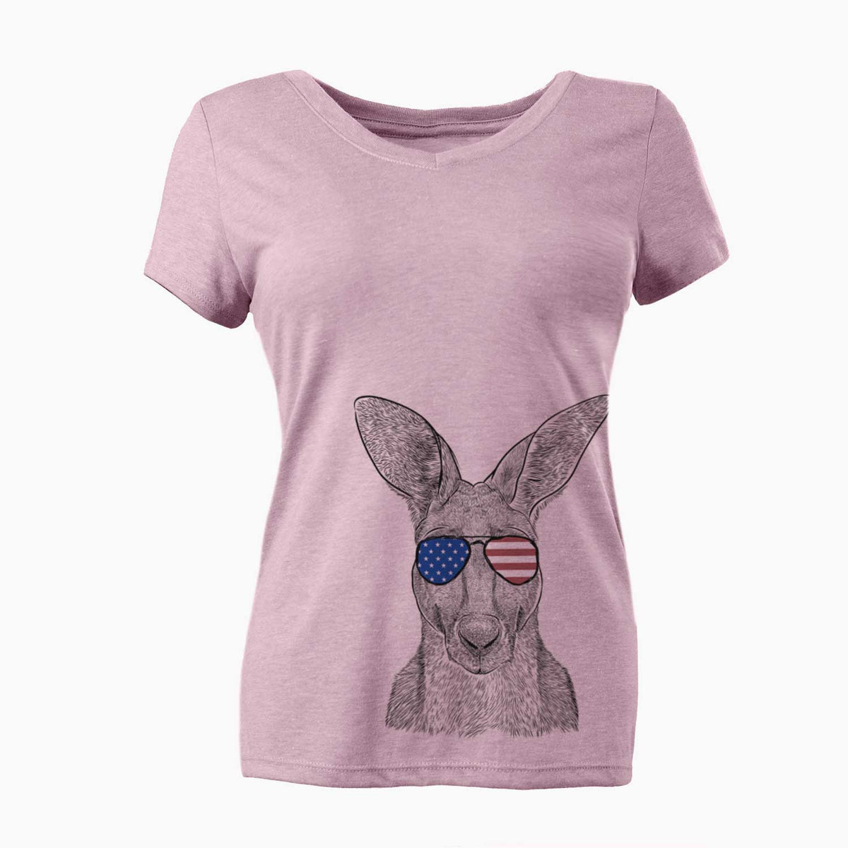 USA Roger the Red Kangaroo - Women's Perfect V-neck Shirt