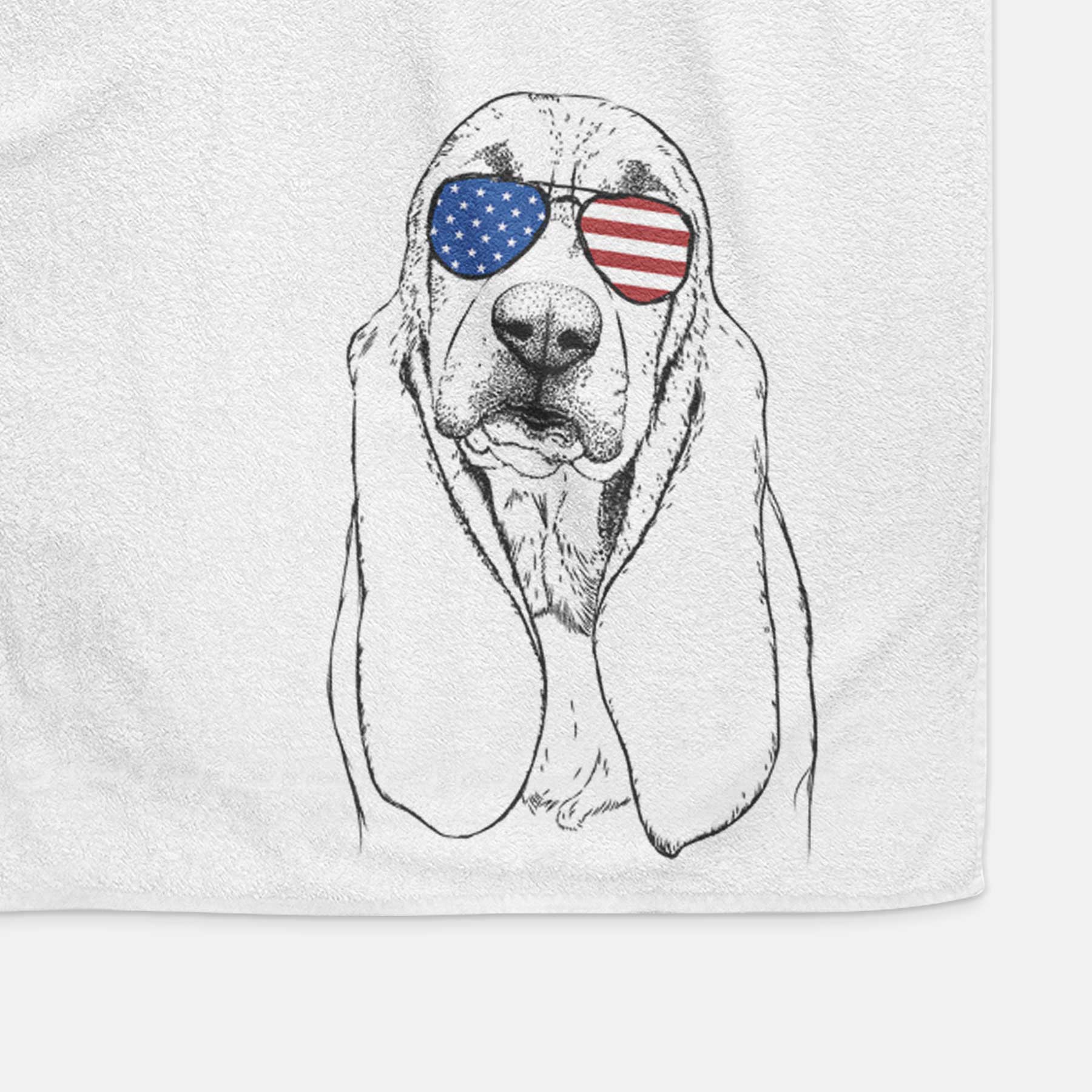 Rolo the Basset Hound Decorative Hand Towel