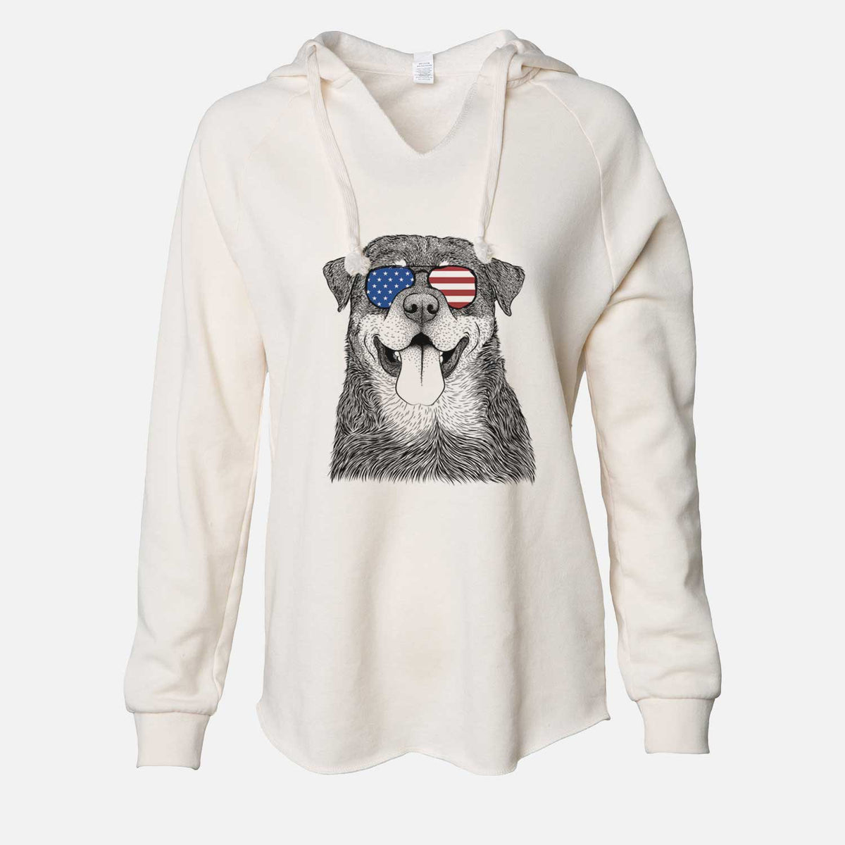 USA Romeo the Rottweiler - Cali Wave Hooded Sweatshirt