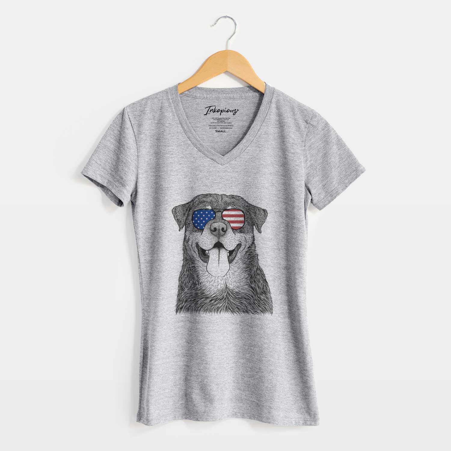 USA Romeo the Rottweiler - Women's Perfect V-neck Shirt