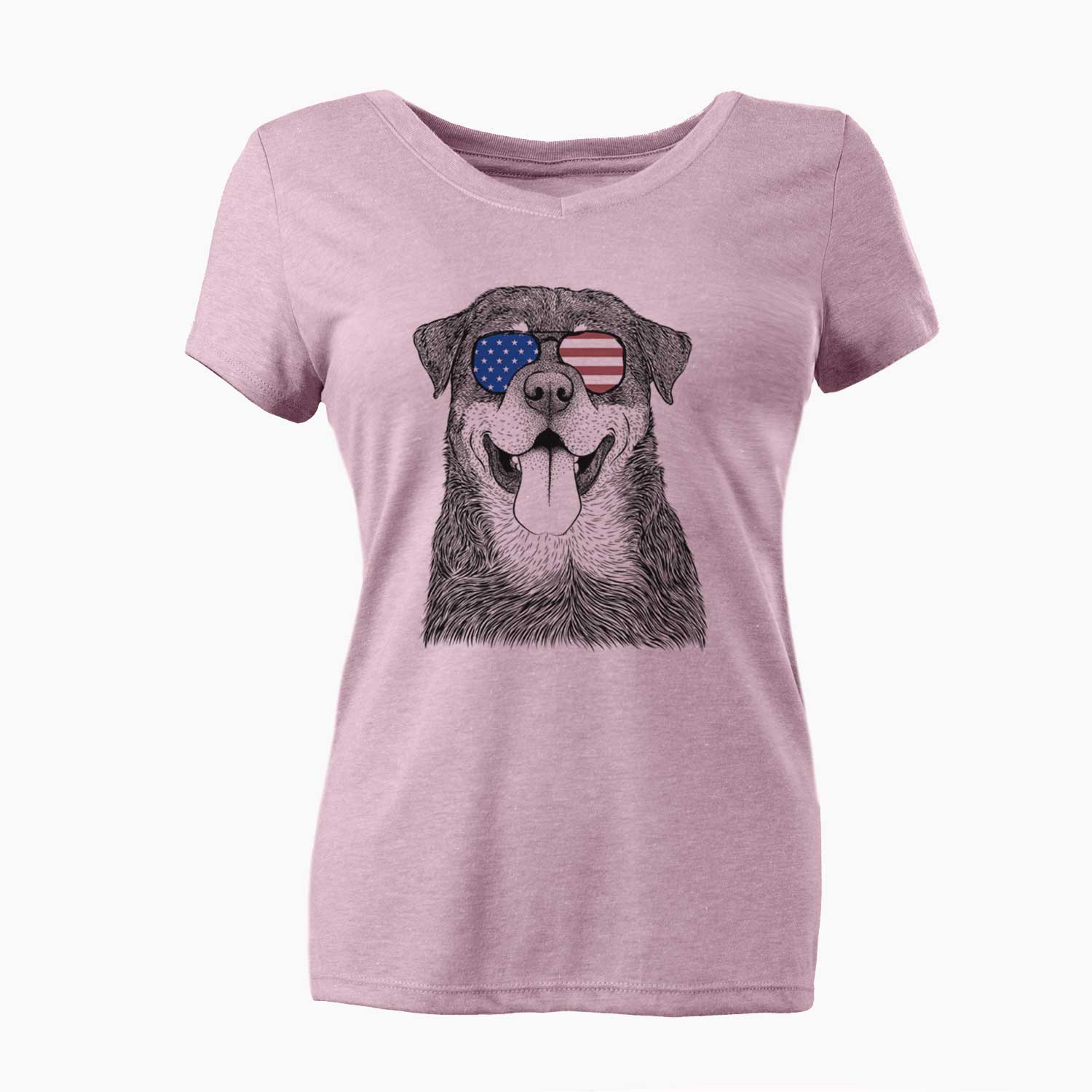 USA Romeo the Rottweiler - Women's Perfect V-neck Shirt