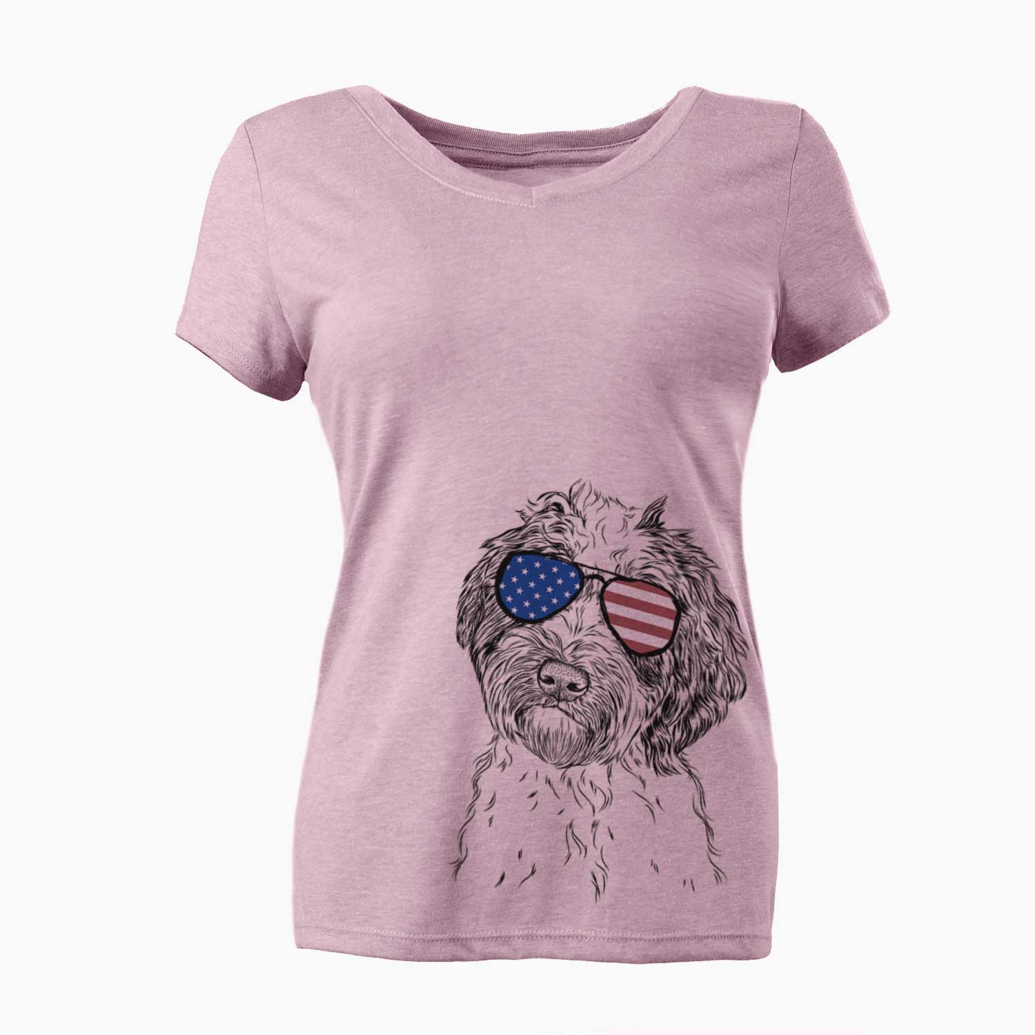 USA Rooney the Aussiedoodle - Women's Perfect V-neck Shirt