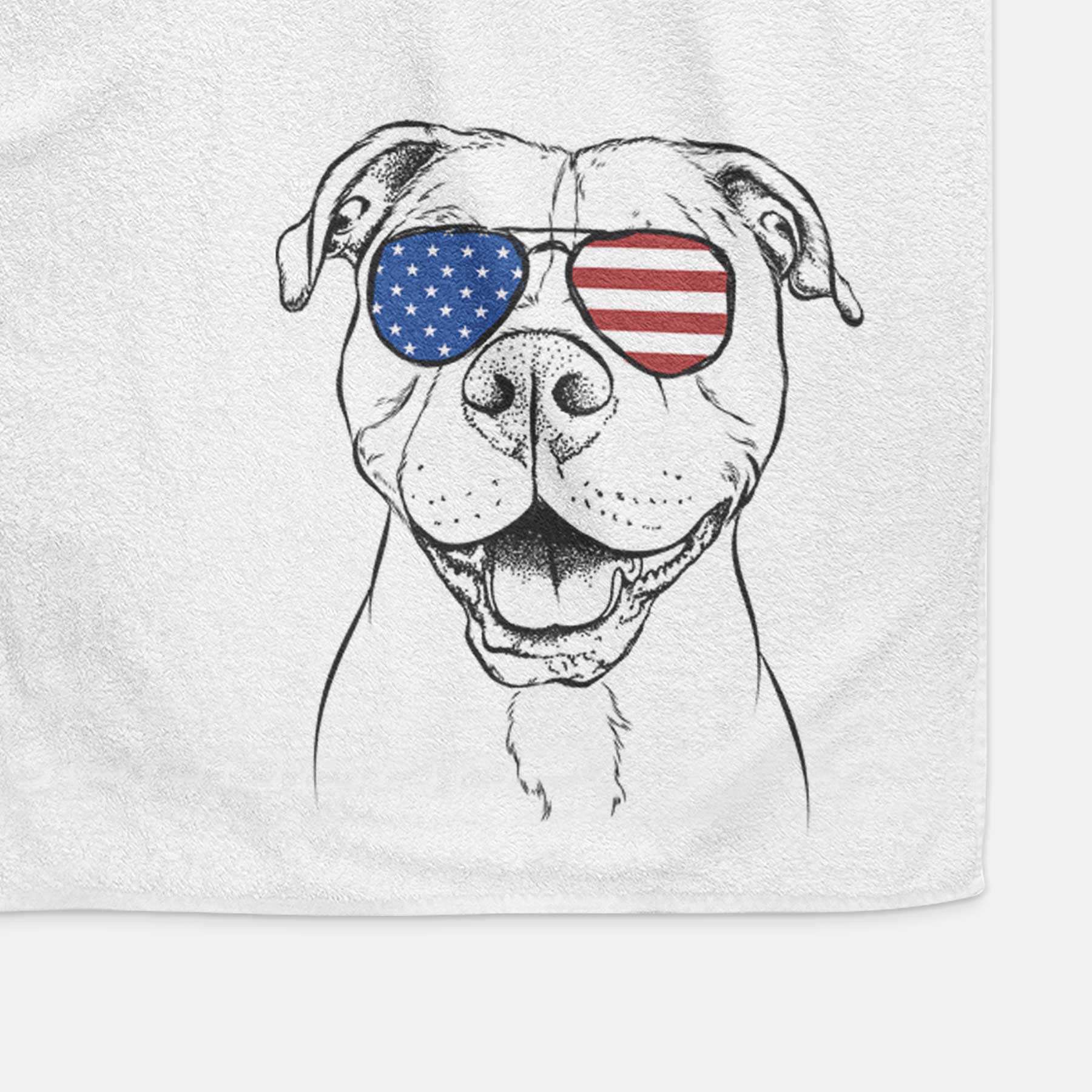 Roscoe the Pitbull Decorative Hand Towel