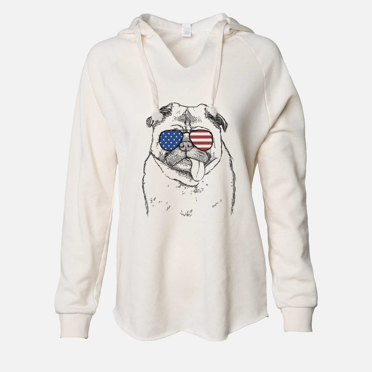 USA Rosie the Pug - Cali Wave Hooded Sweatshirt