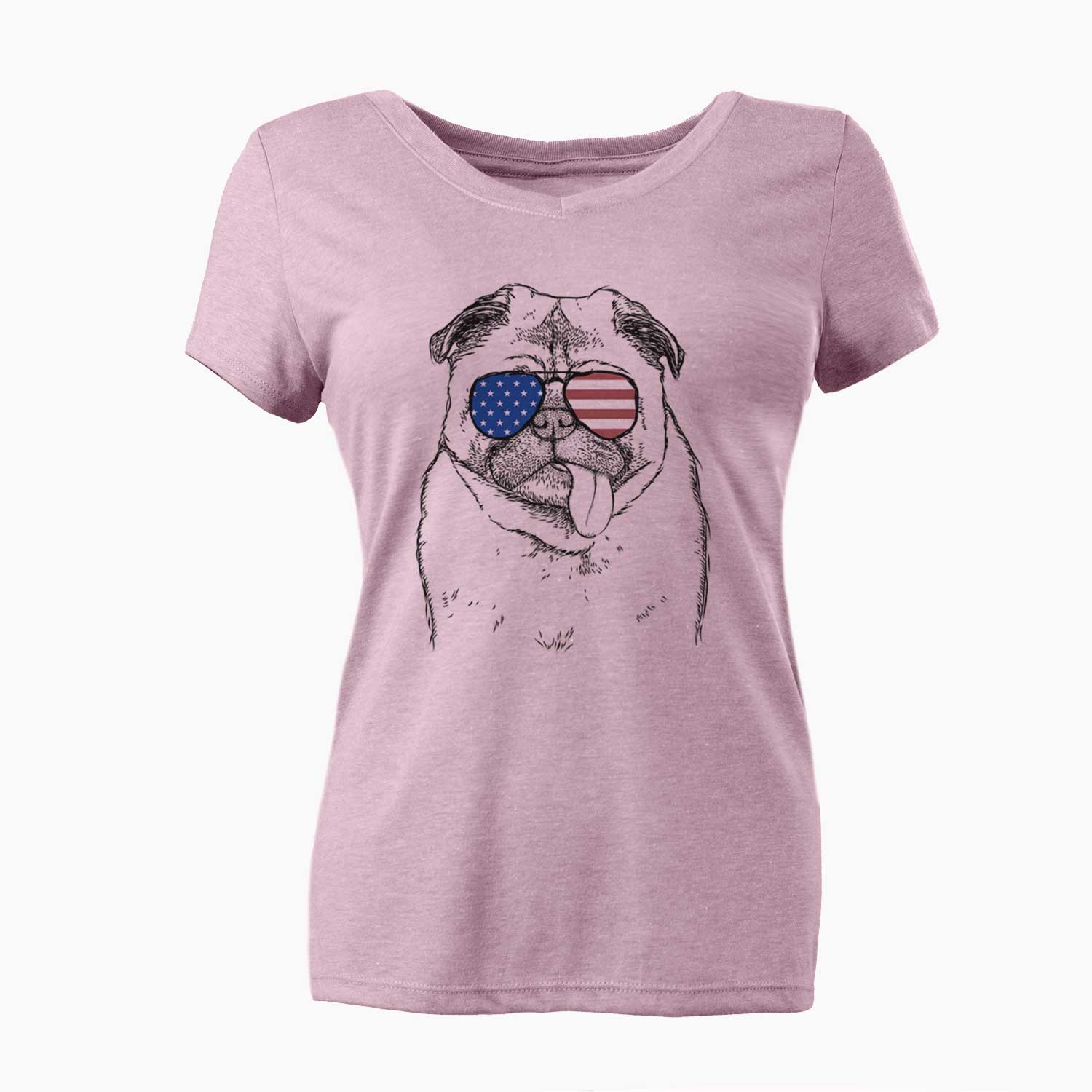 USA Rosie the Pug - Women's Perfect V-neck Shirt