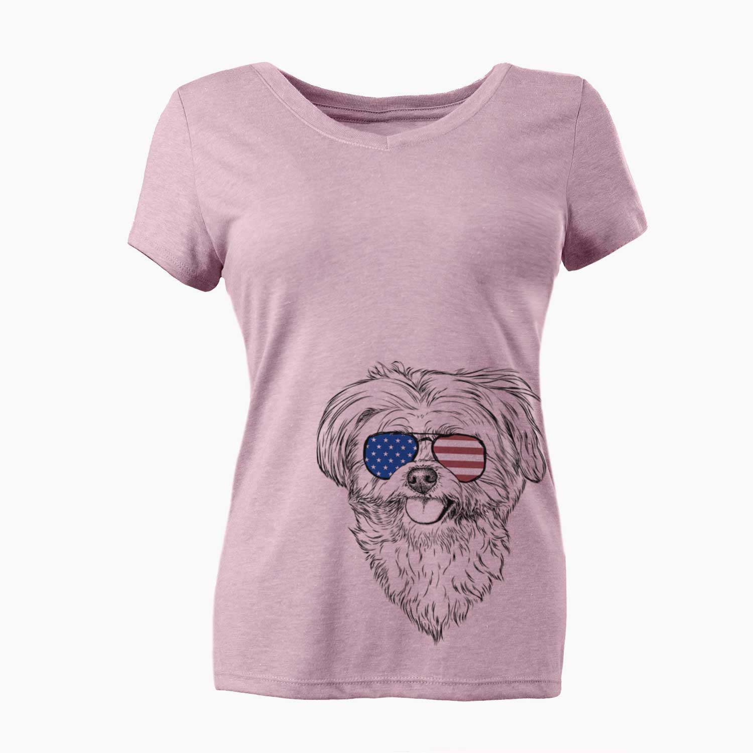 USA Rosie the Maltipoo - Women's Perfect V-neck Shirt