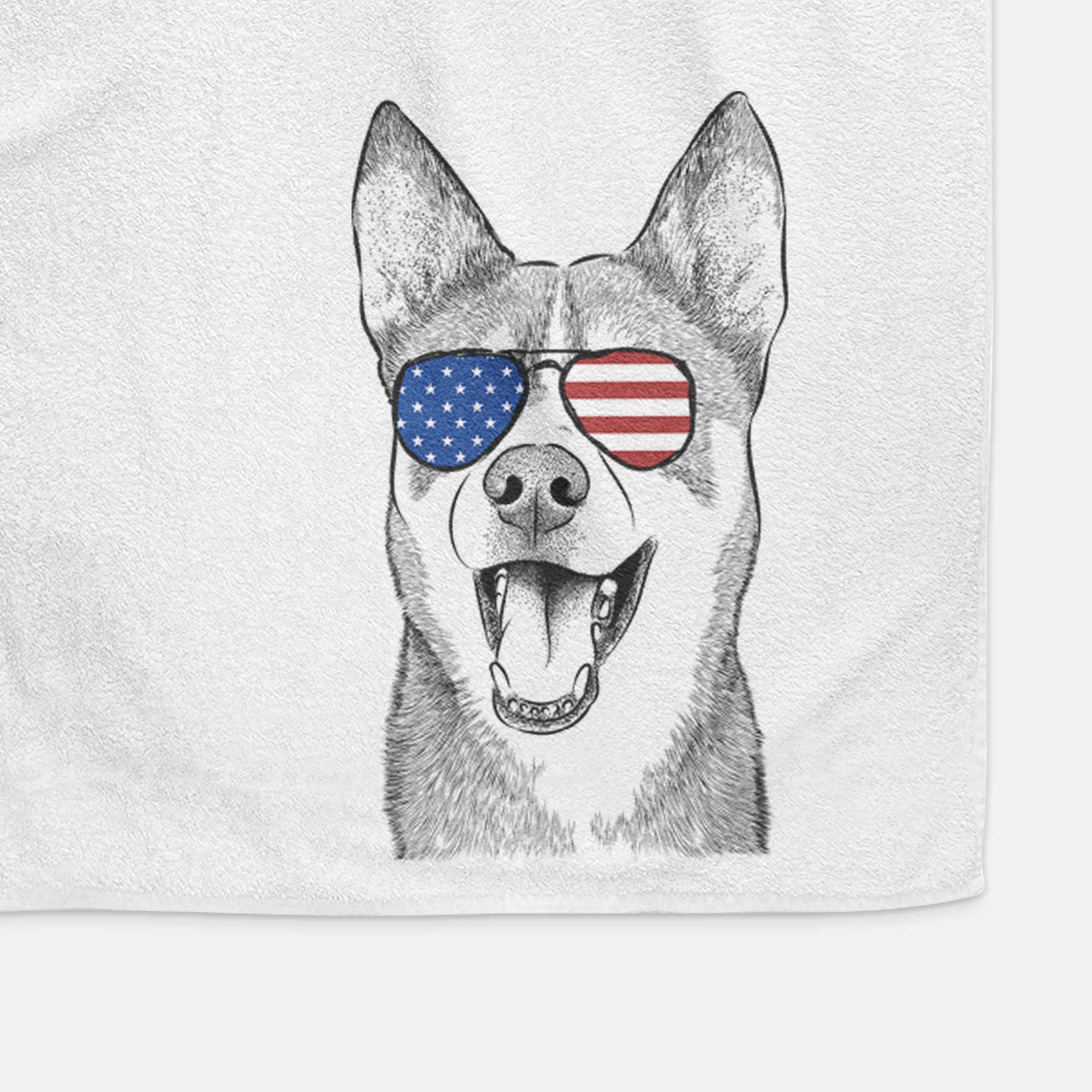 Roux the Siberian Husky Decorative Hand Towel