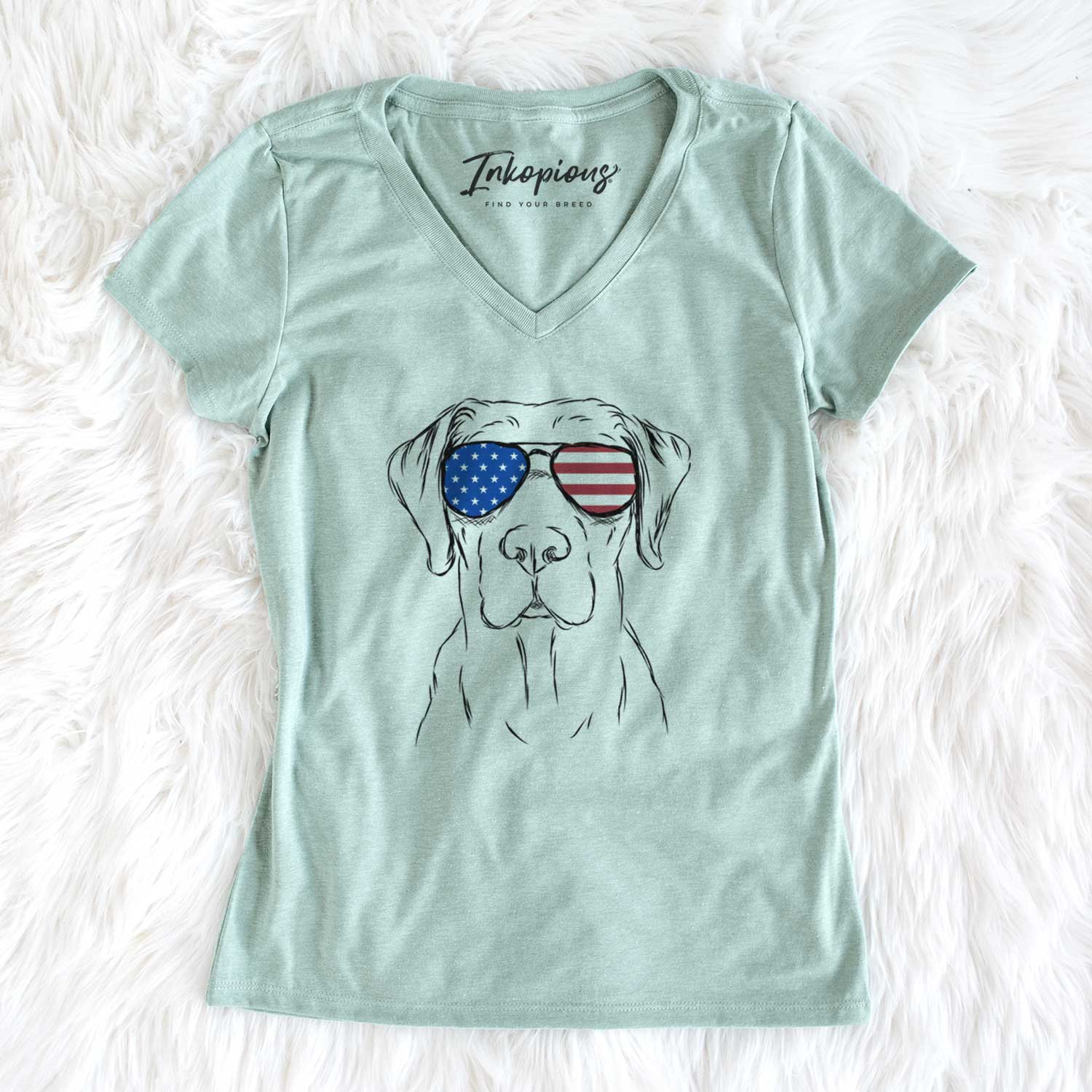 USA Rowdy the Labrador Retriever - Women's Perfect V-neck Shirt