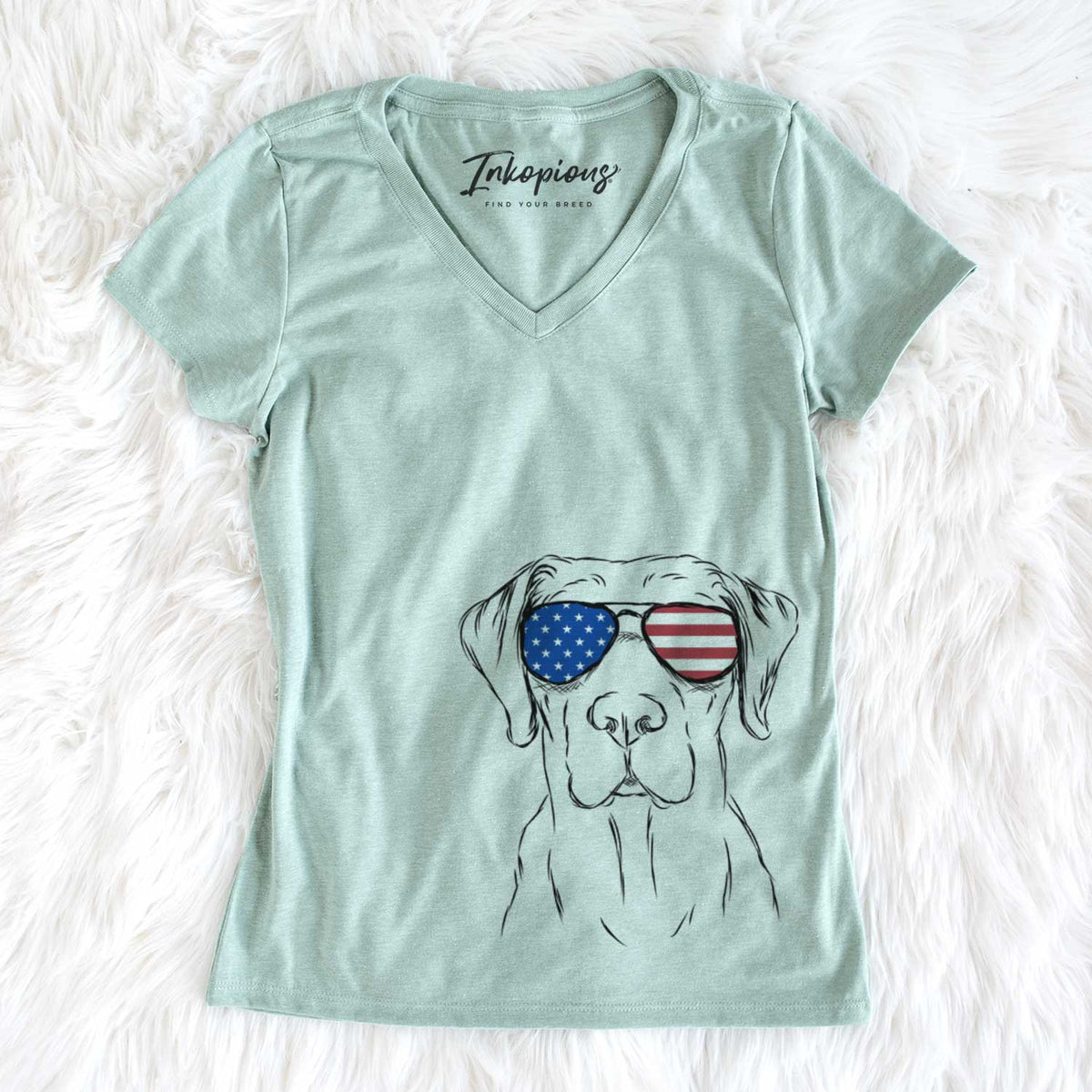 USA Rowdy the Labrador Retriever - Women's Perfect V-neck Shirt