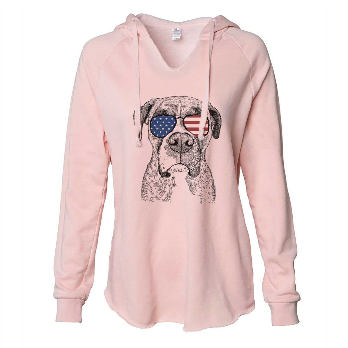 USA Rowdy Rex the Boxer - Cali Wave Hooded Sweatshirt