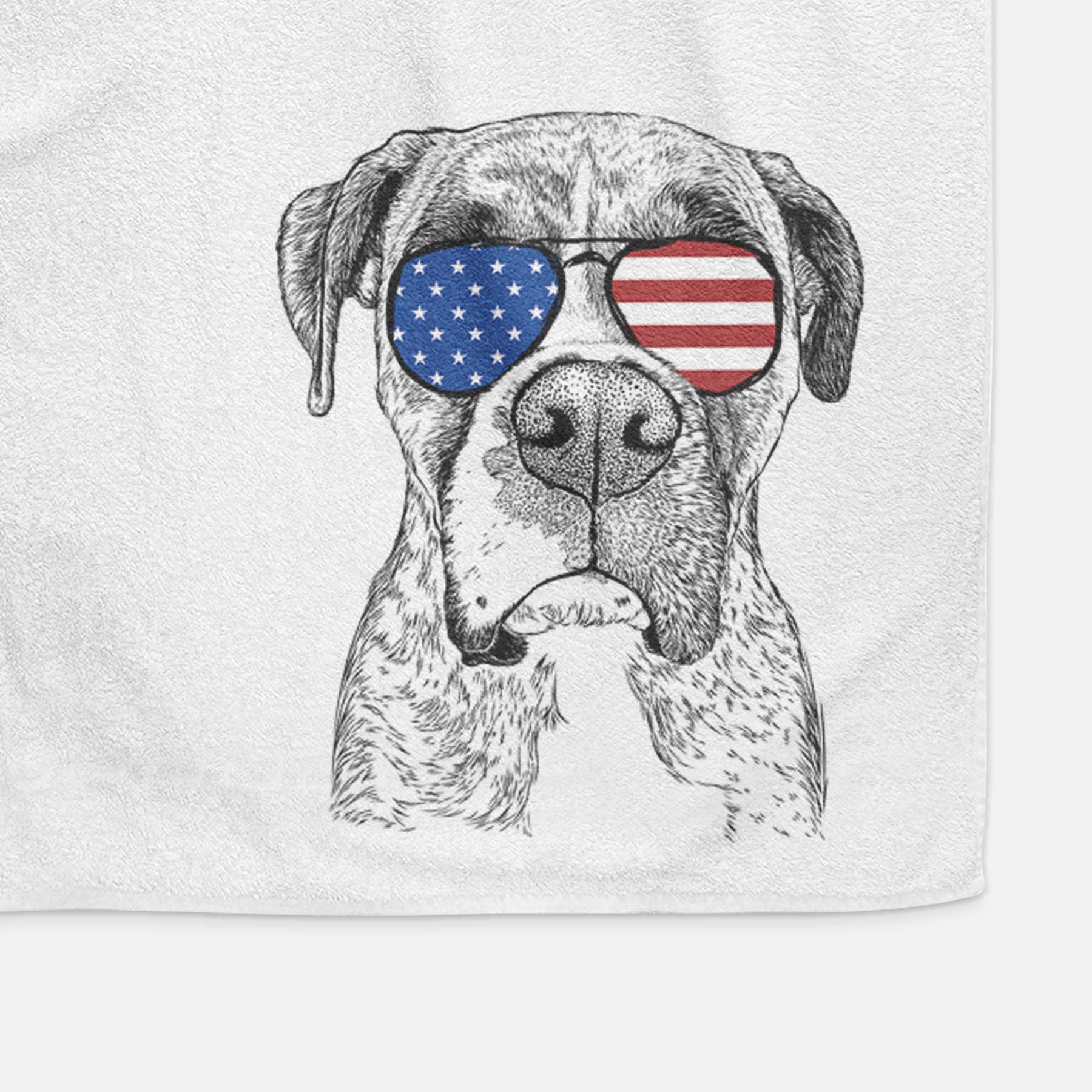 Rowdy Rex the Boxer Decorative Hand Towel