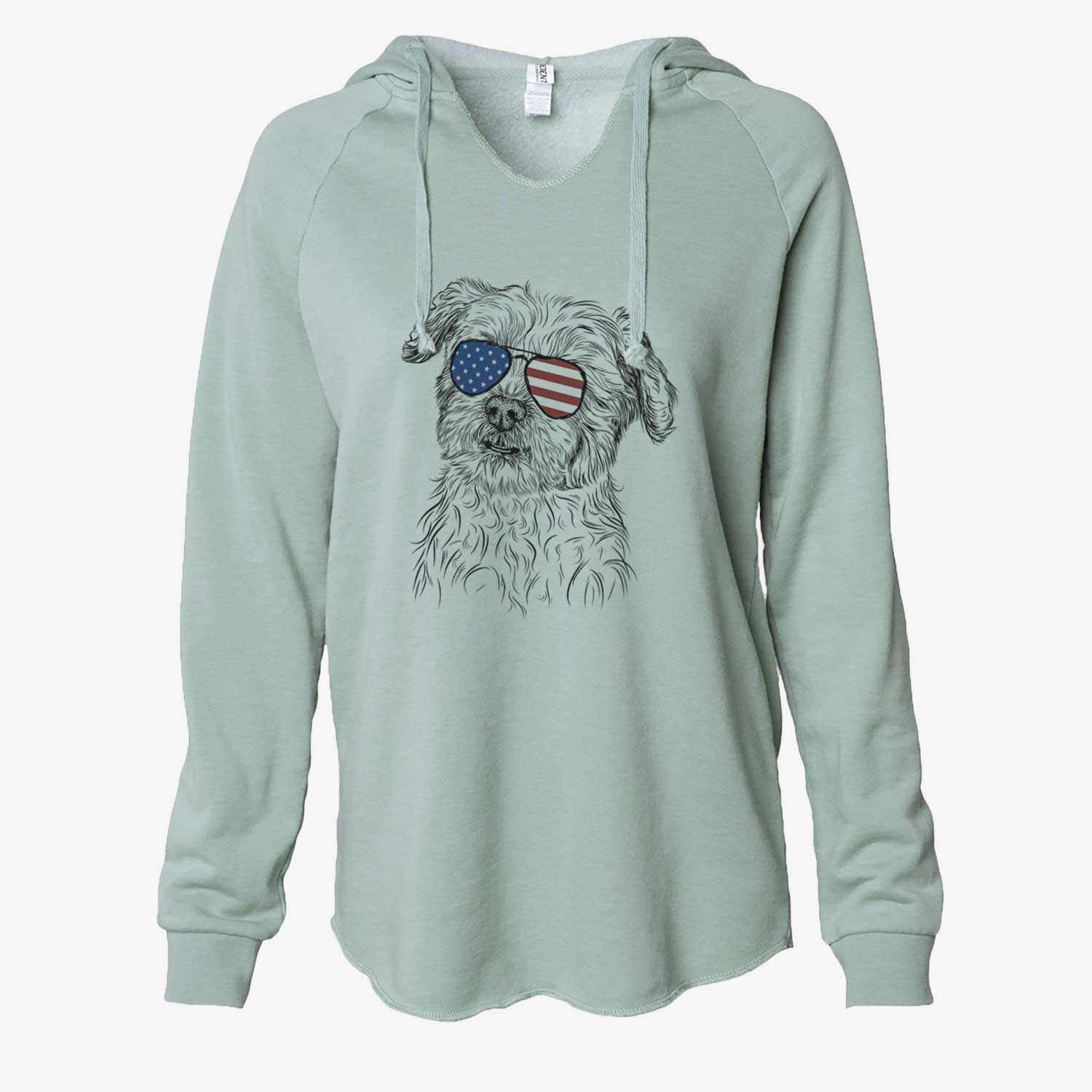 USA Roxie the Schnauzer Shih Tzu Mix - Cali Wave Hooded Sweatshirt