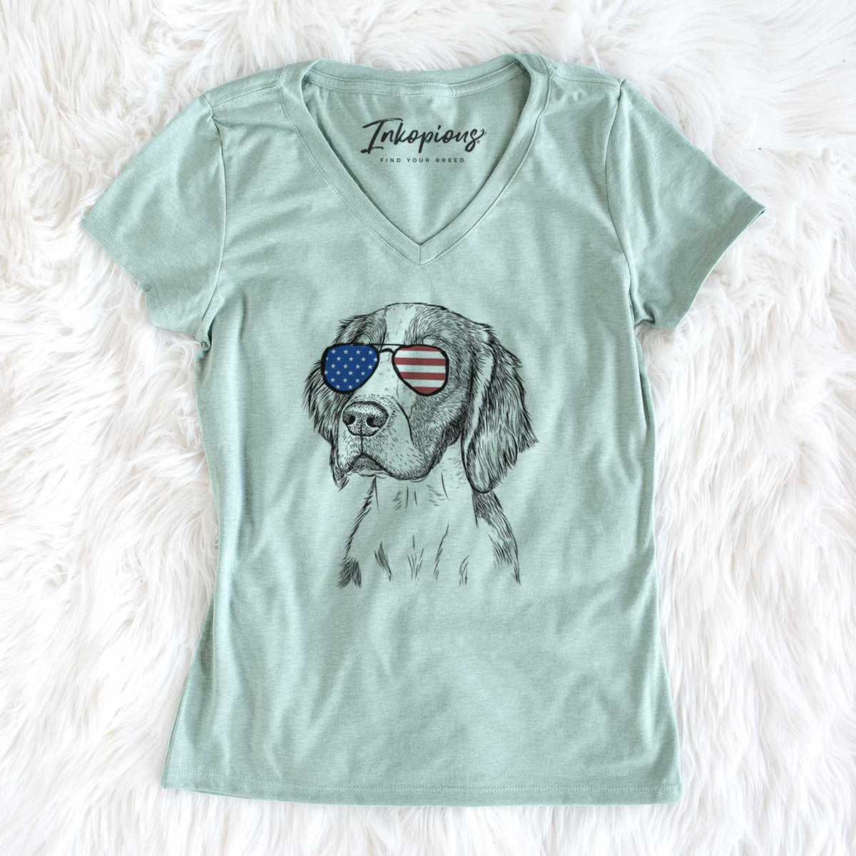 USA Roxy the Welsh Springer Spaniel - Women's Perfect V-neck Shirt