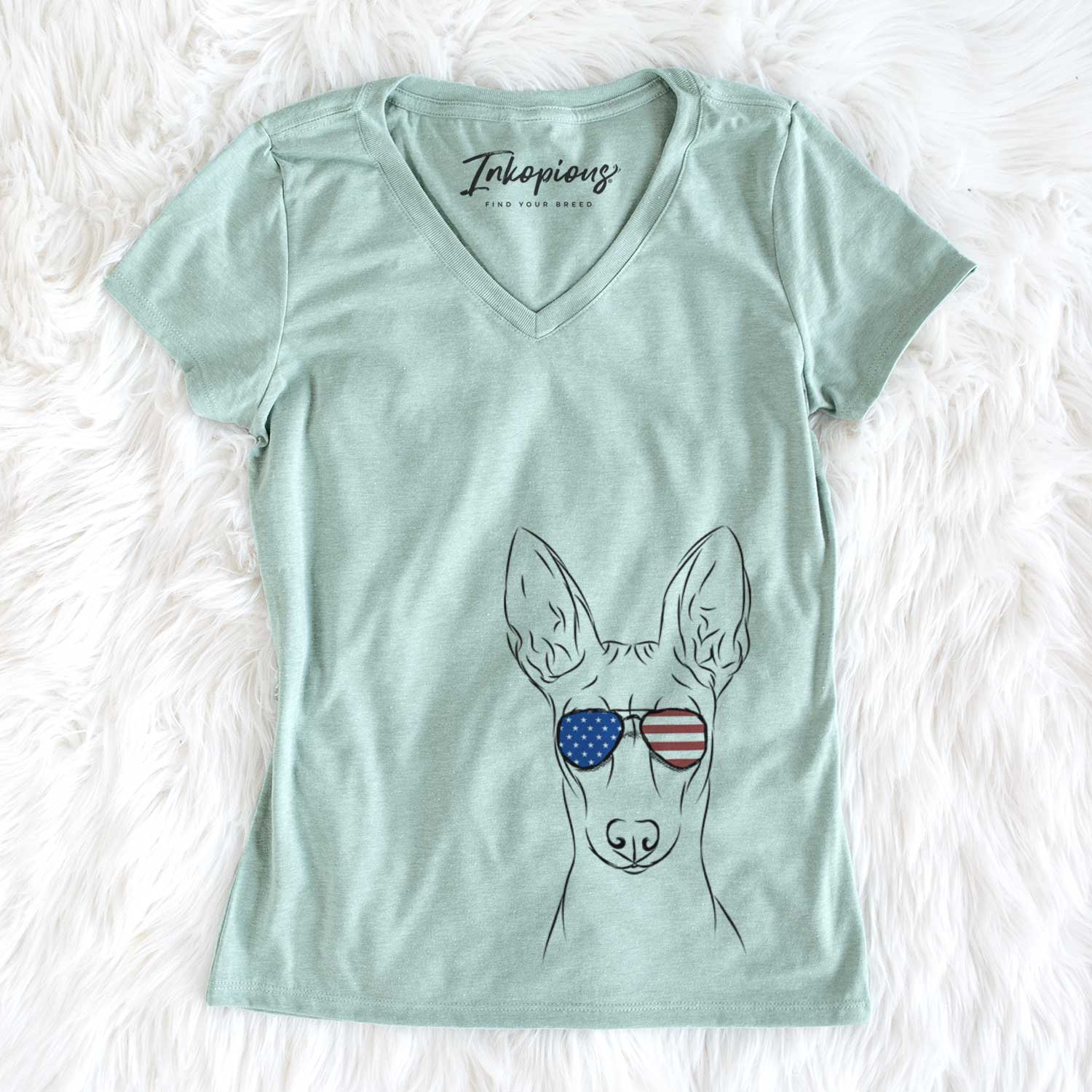 USA Ruadh the Pharaoh Hound - Women's Perfect V-neck Shirt