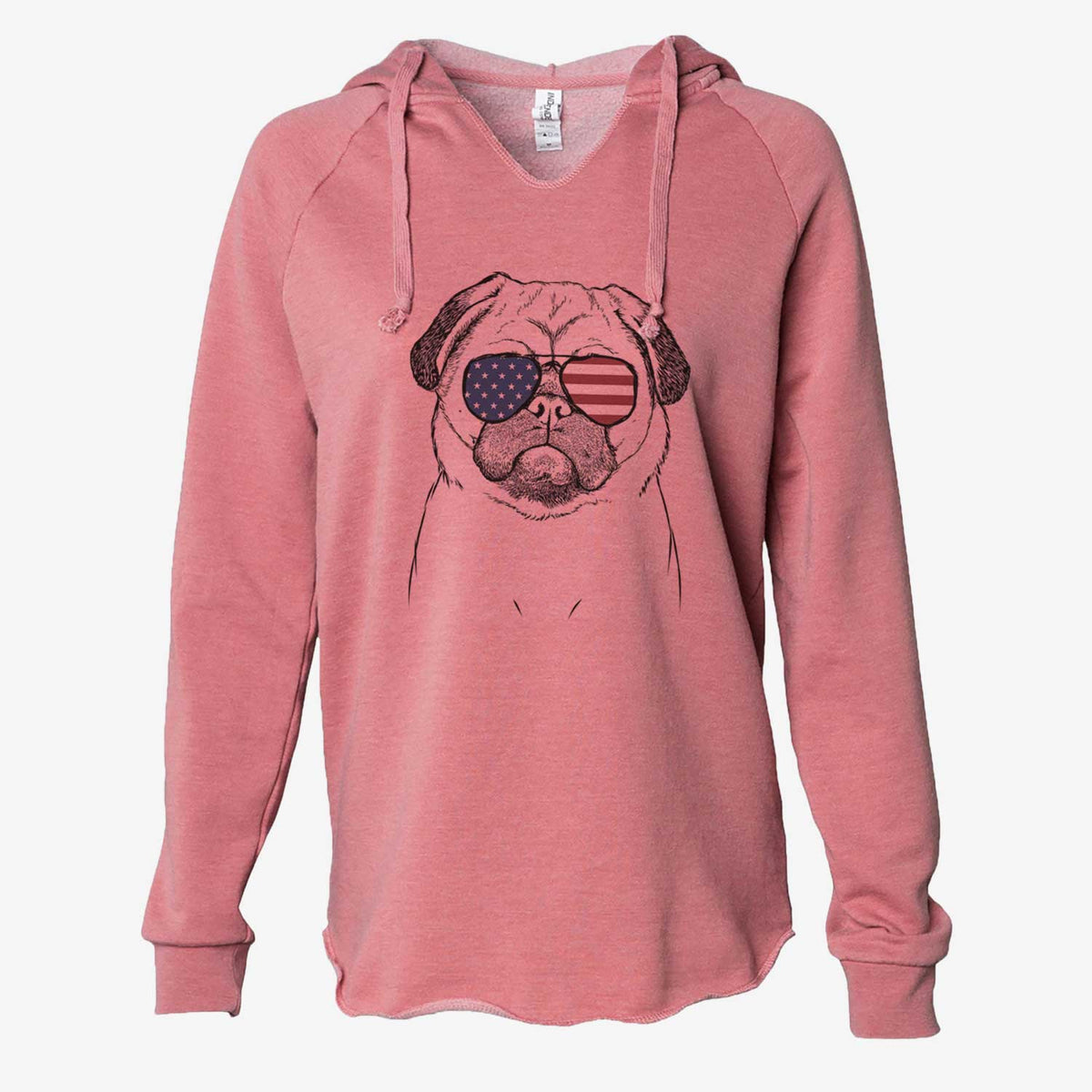 USA Ruby the Pug - Cali Wave Hooded Sweatshirt