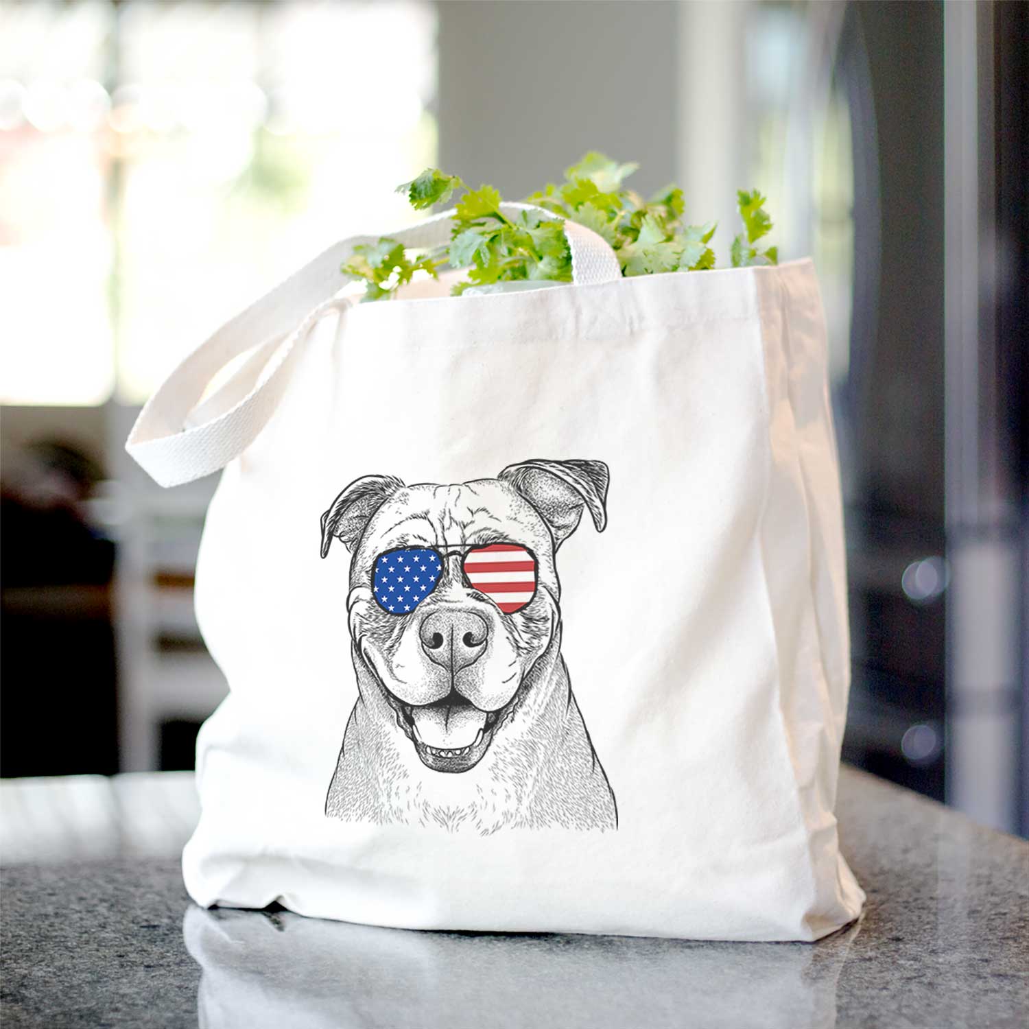 Rufus the American Bulldog - Tote Bag