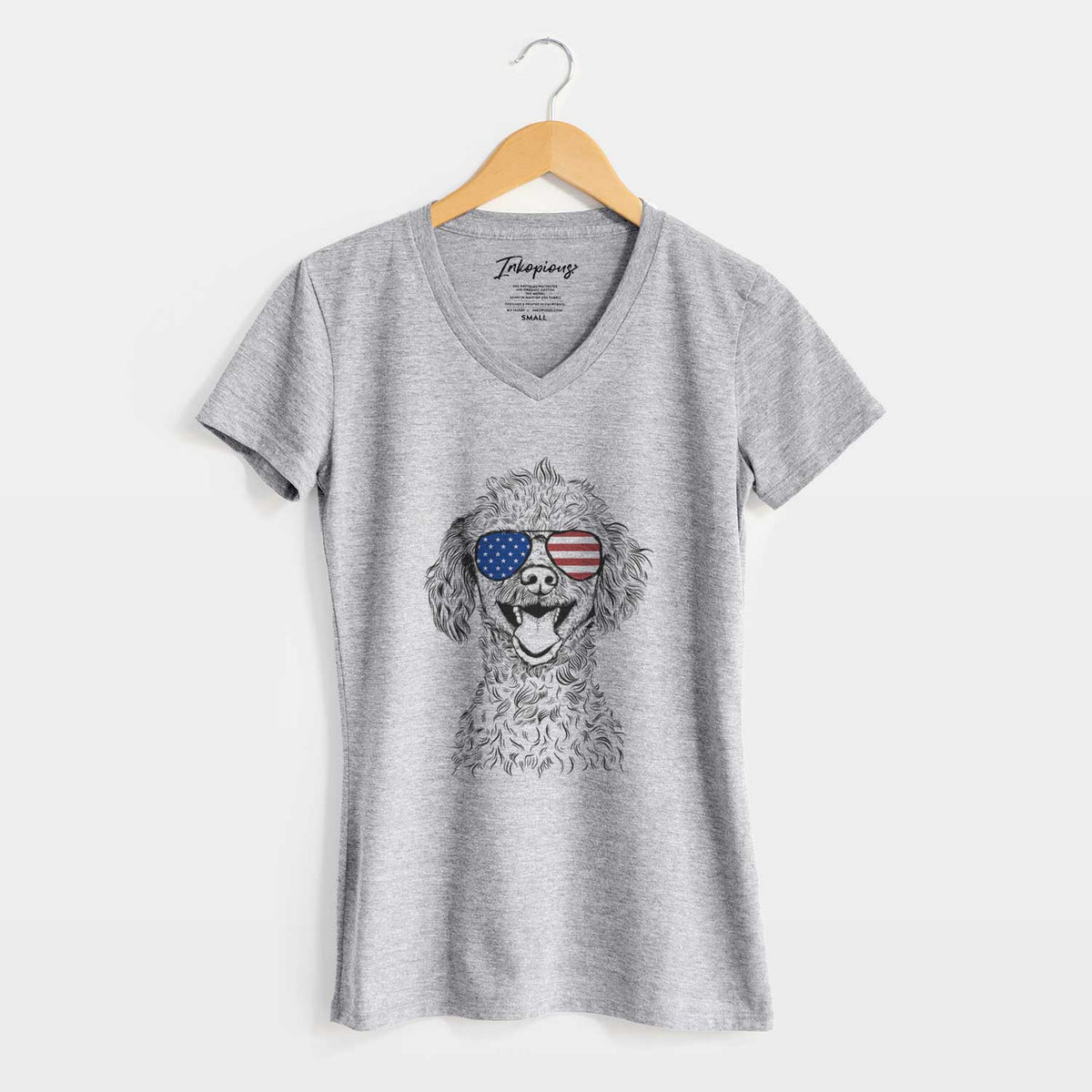 USA Rusty the Toy Poodle - Women&#39;s Perfect V-neck Shirt