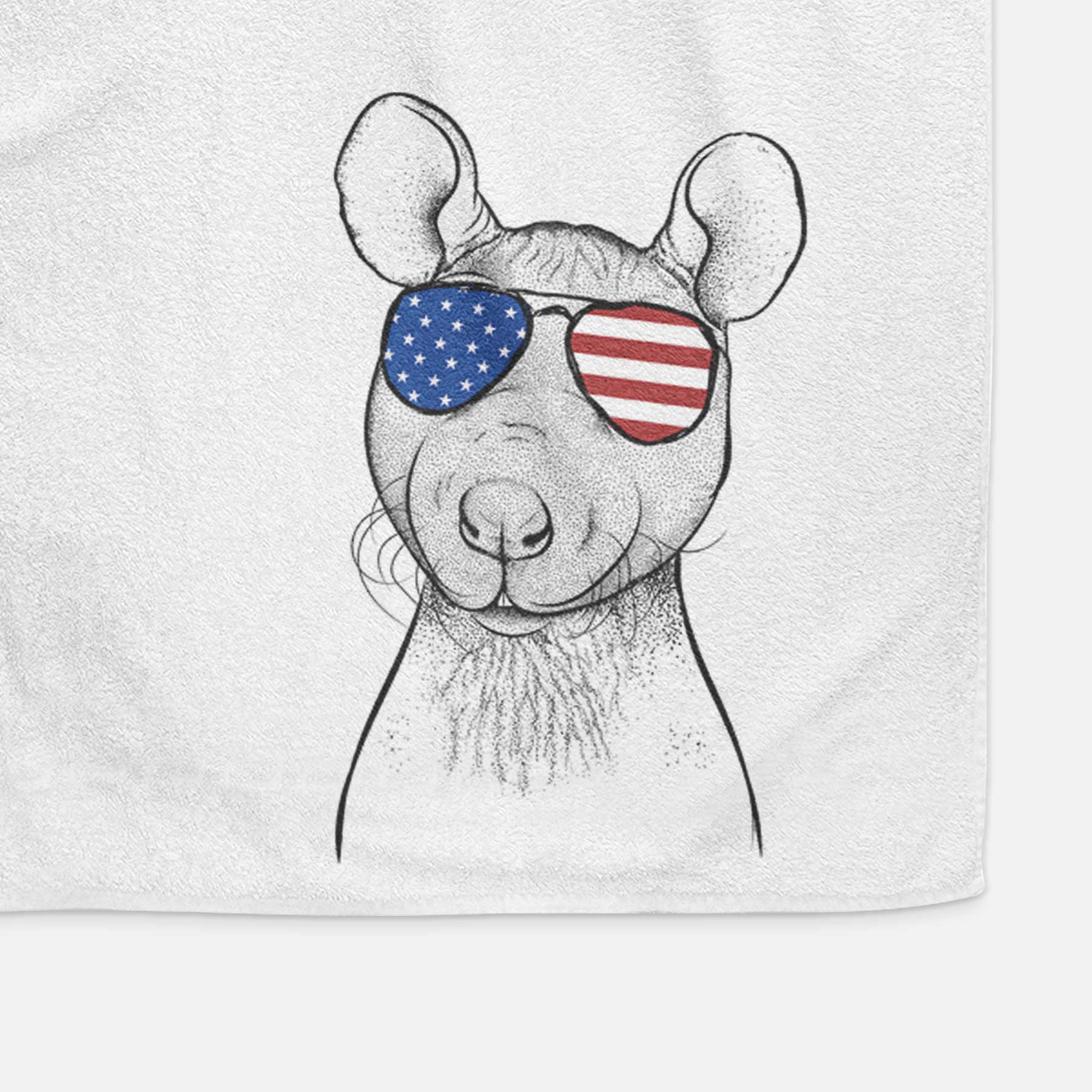 Ruthie the Hairless Rat Decorative Hand Towel