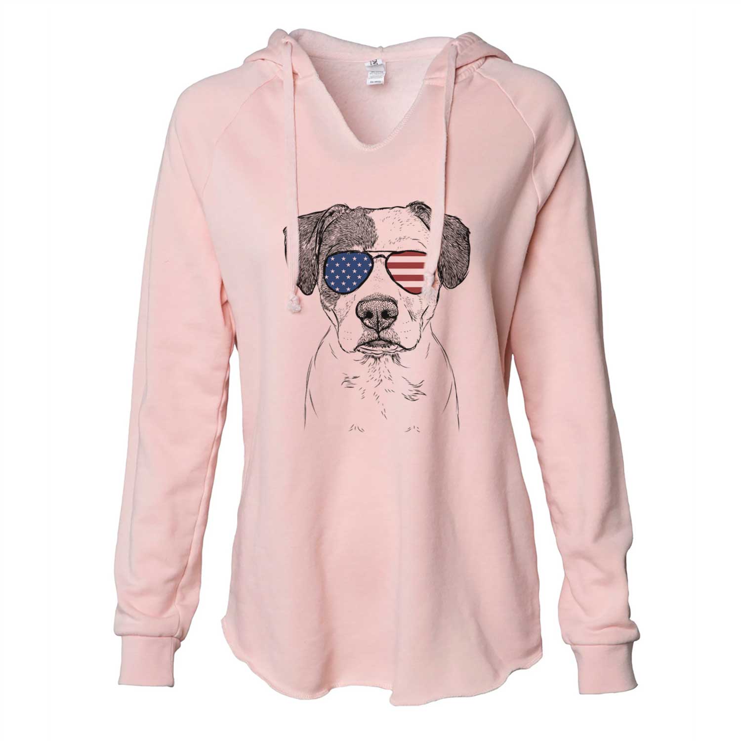 USA Ryleigh the Beagle Pitbull Mix - Cali Wave Hooded Sweatshirt