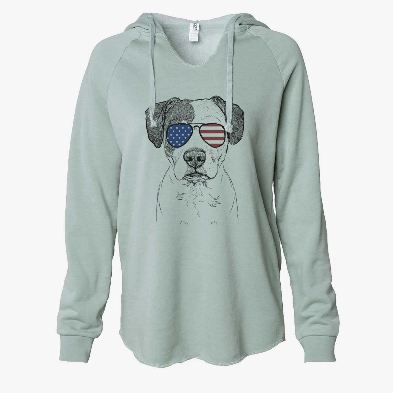 USA Ryleigh the Beagle Pitbull Mix - Cali Wave Hooded Sweatshirt