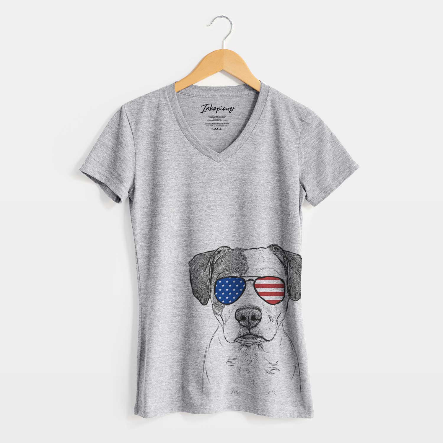 USA Ryleigh the Beagle Pitbull Mix - Women's Perfect V-neck Shirt