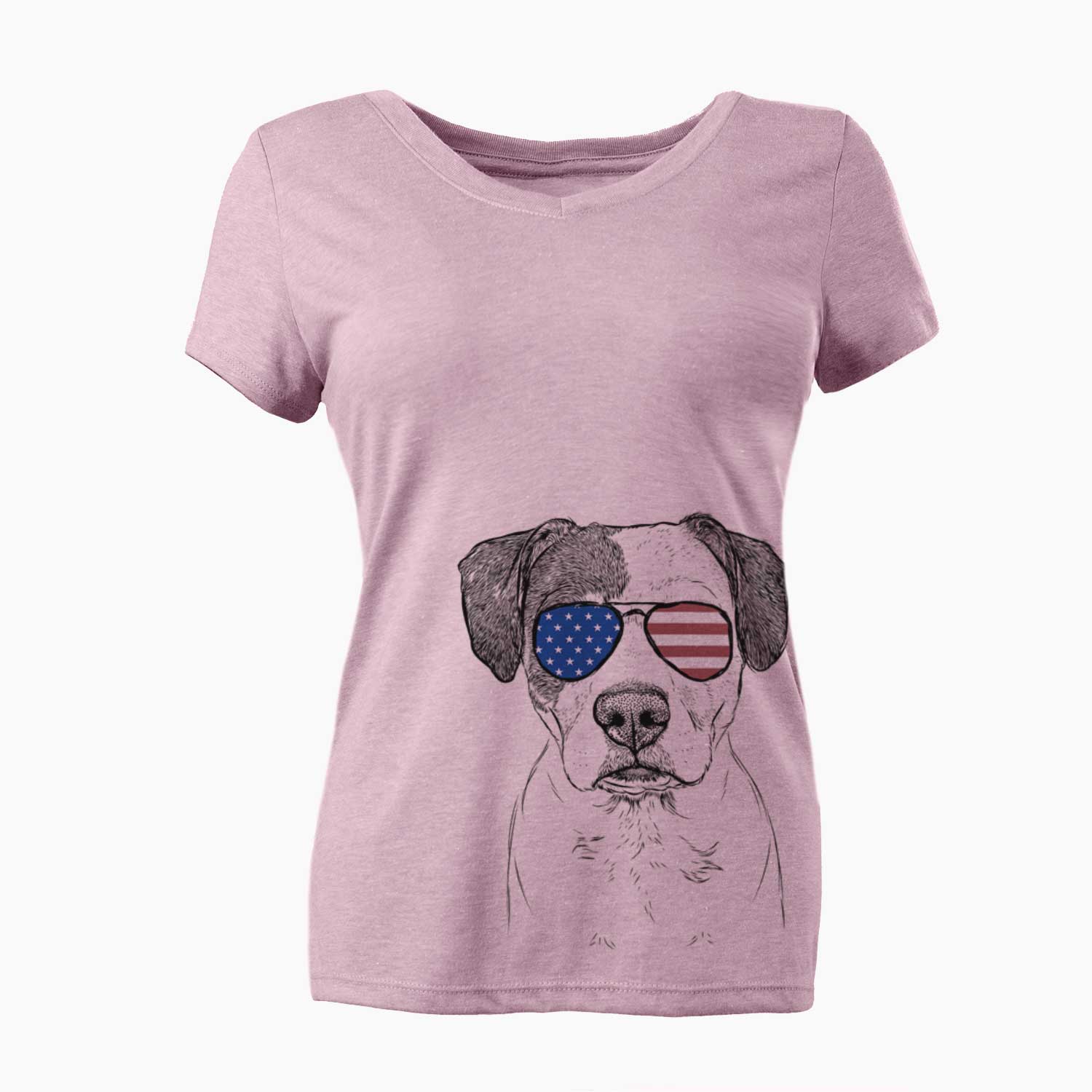 USA Ryleigh the Beagle Pitbull Mix - Women's Perfect V-neck Shirt