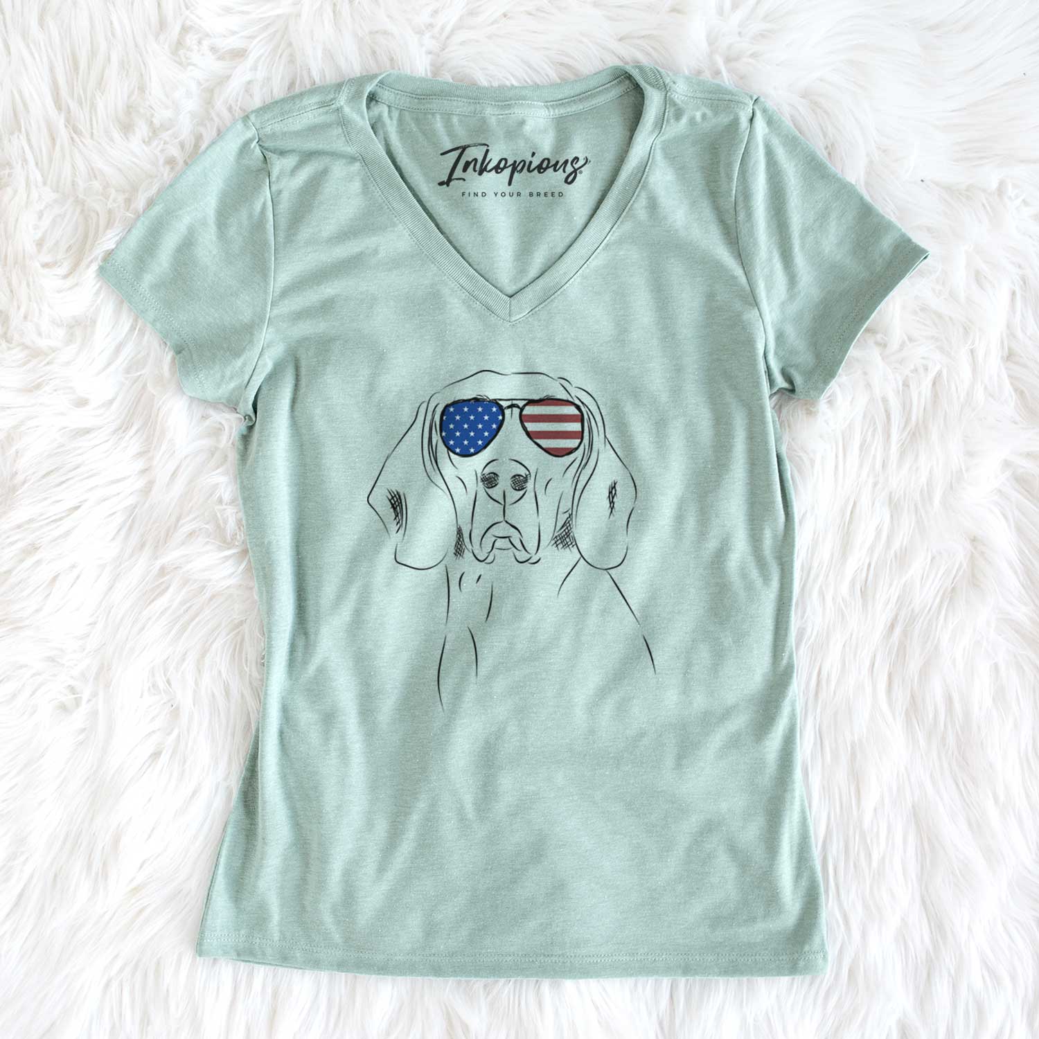 USA Sagan the Coonhound - Women's Perfect V-neck Shirt