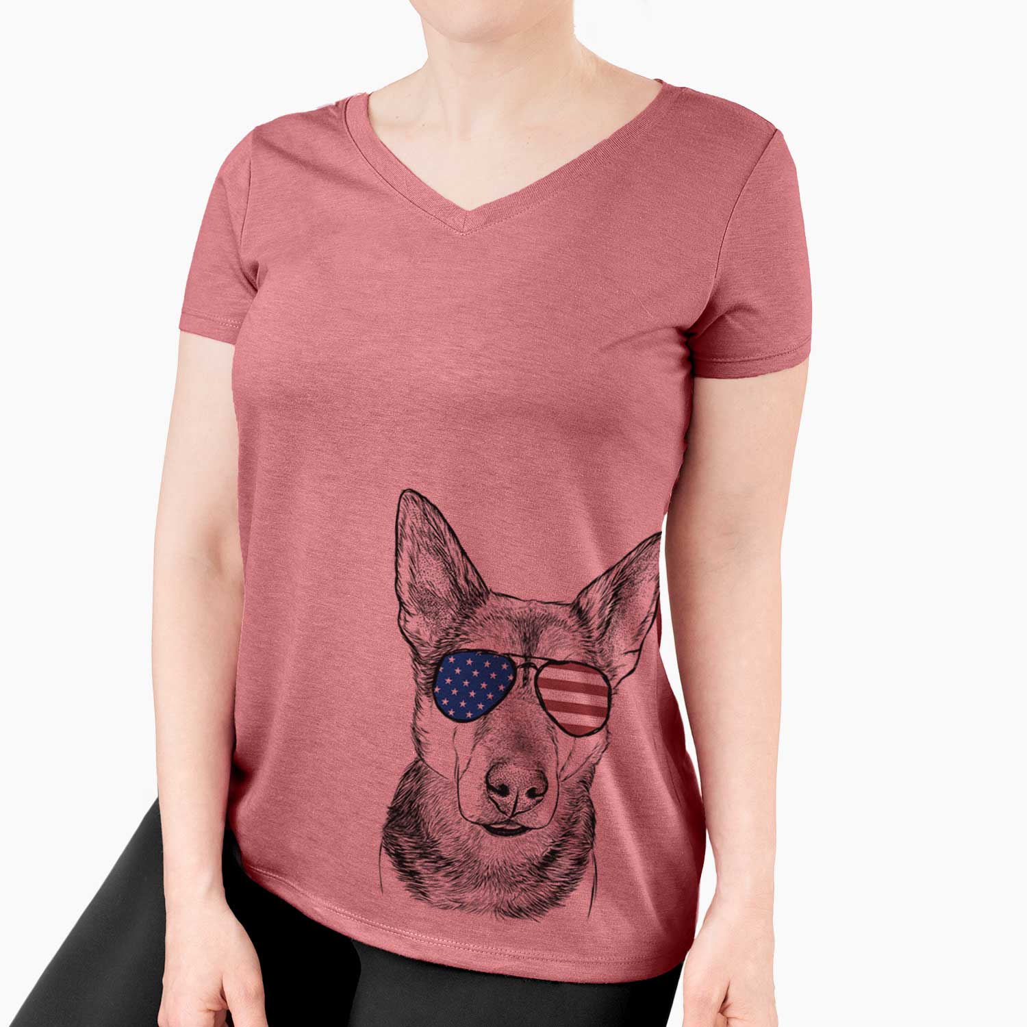 USA Sammie the Mixed Breed - Women's Perfect V-neck Shirt