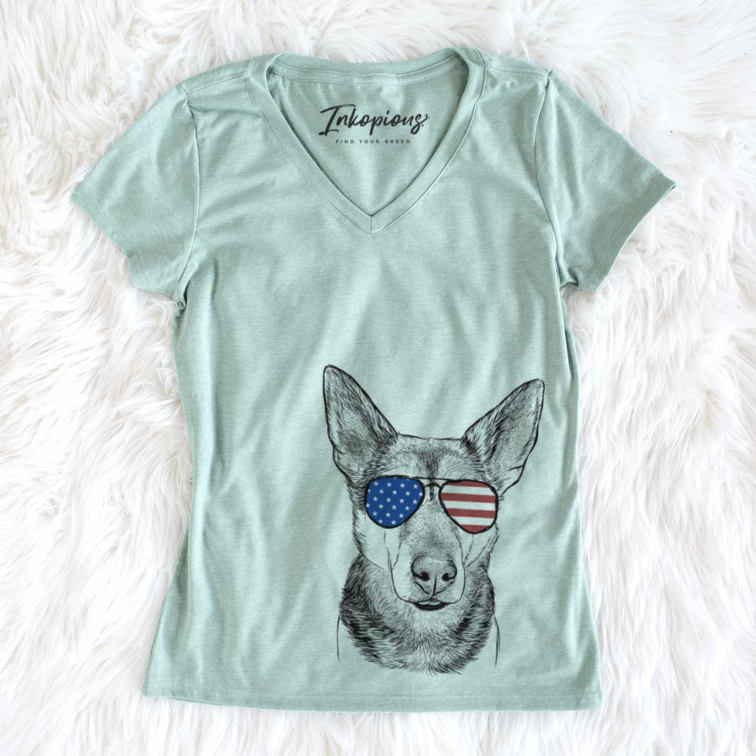 USA Sammie the Mixed Breed - Women's Perfect V-neck Shirt