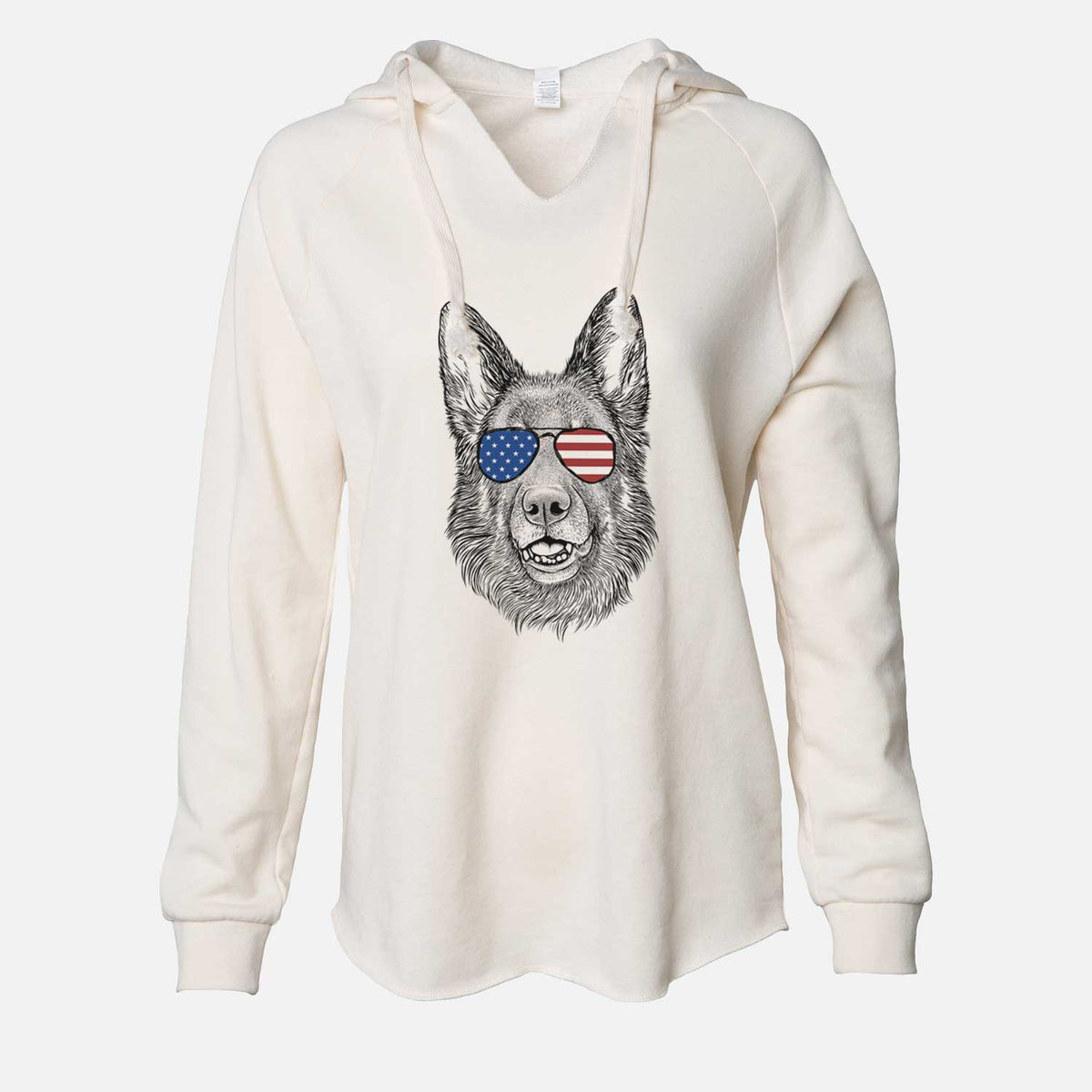 USA Sammie the German Shepherd - Cali Wave Hooded Sweatshirt