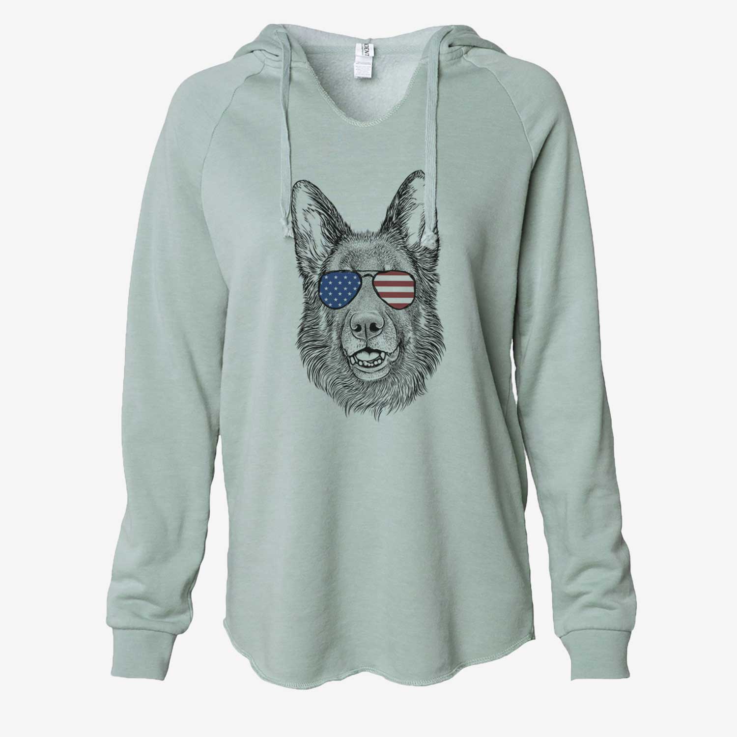 USA Sammie the German Shepherd - Cali Wave Hooded Sweatshirt