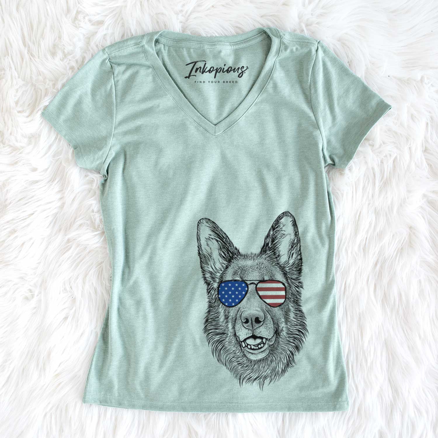 USA Sammie the German Shepherd - Women's Perfect V-neck Shirt